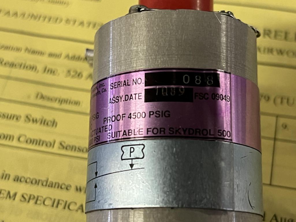 B737/727/A300 TEMP SWITCH (1) 1173T12-1 (TESTED), PRESSURE SWITCH (1) 90G231 (TESTED), & (1)