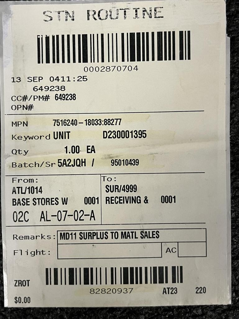 HONEYWELL RF-600 RADIO FREQUENCY UNITS 7516240-18033 (INSPECTED)