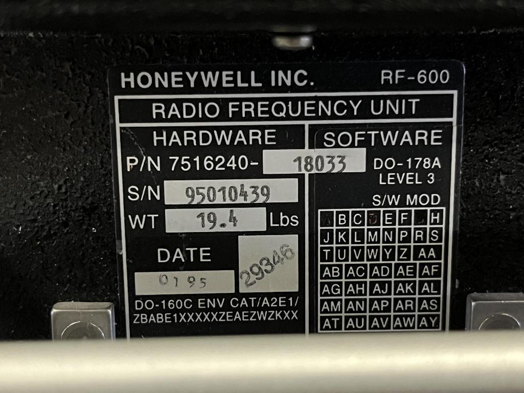 HONEYWELL RF-600 RADIO FREQUENCY UNITS 7516240-18033 (INSPECTED)