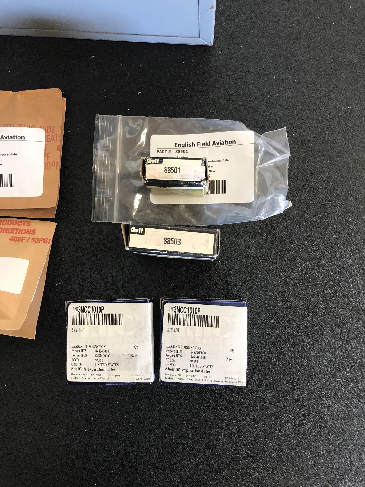 NEW CONTROL SURFACE BEARINGS MS24461-3 & -5, MS27640-3A, 3NCC1010P, 88501, CYR-1-S-CP & BC56985