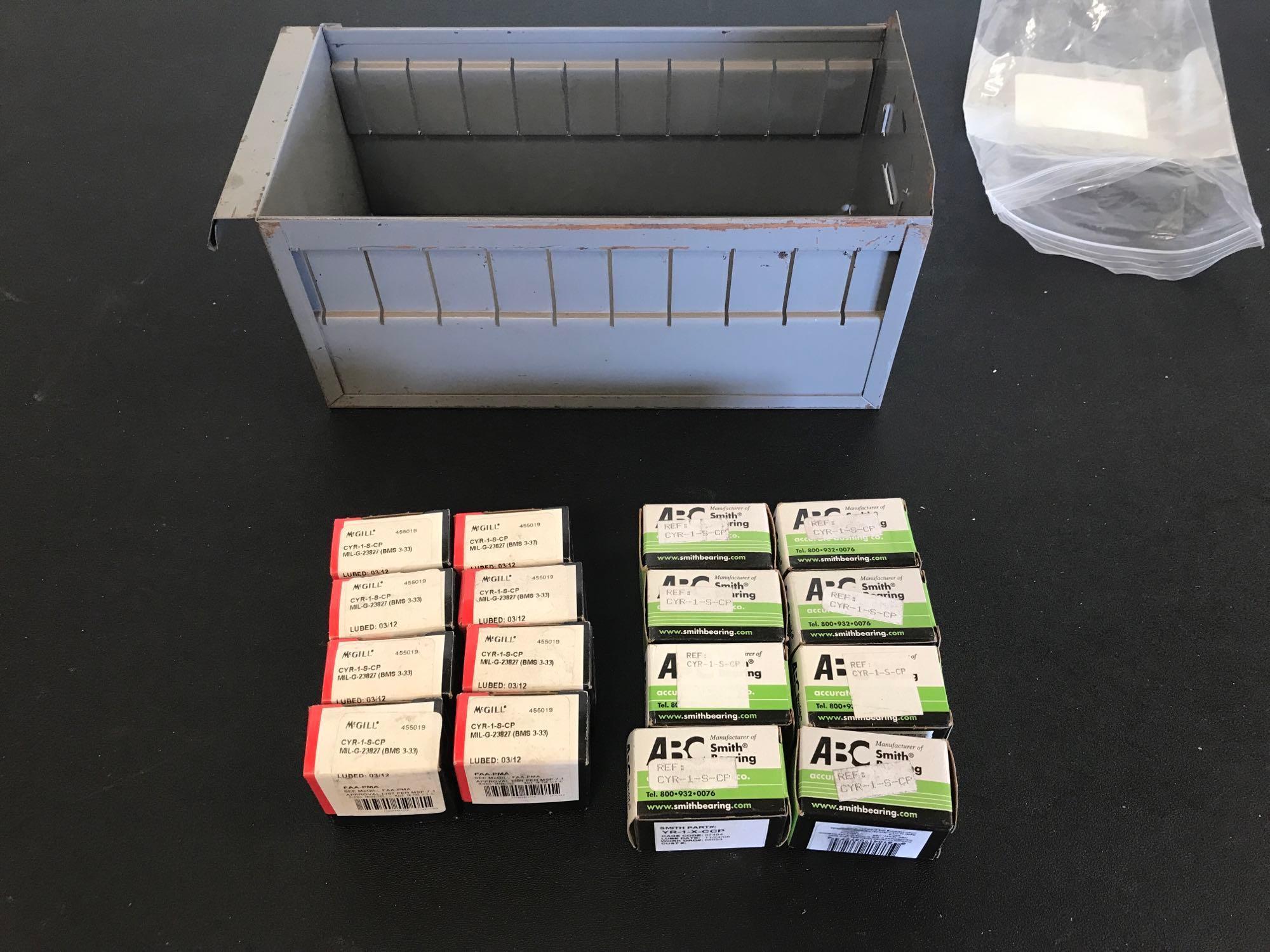 NEW CONTROL SURFACE BEARINGS MS24461-3 & -5, MS27640-3A, 3NCC1010P, 88501, CYR-1-S-CP & BC56985