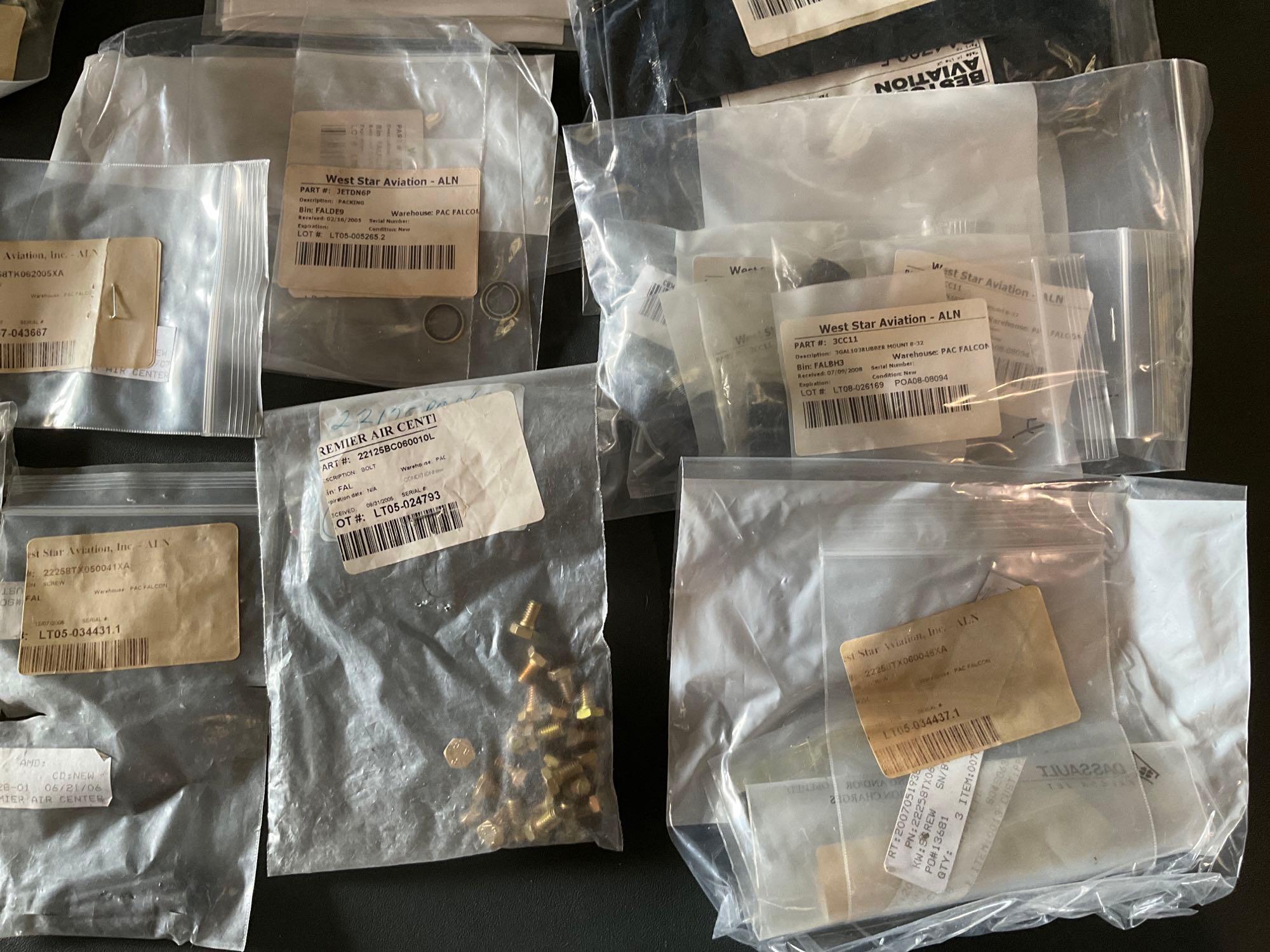 BOXES OF NEW FALCON & GULFSTREAM SPECIALTY HARDWARE & EXPENDABLES
