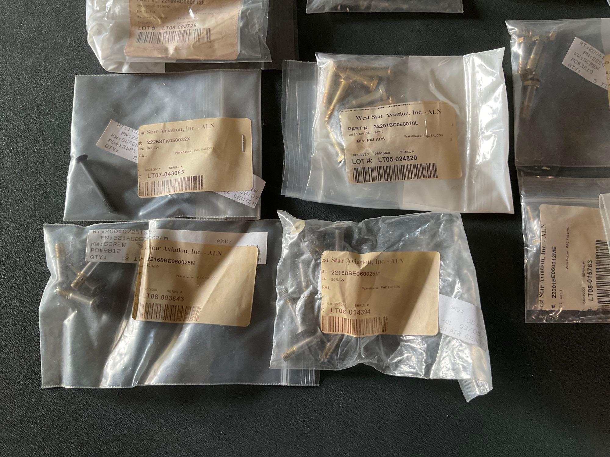 BOXES OF NEW FALCON & GULFSTREAM SPECIALTY HARDWARE & EXPENDABLES