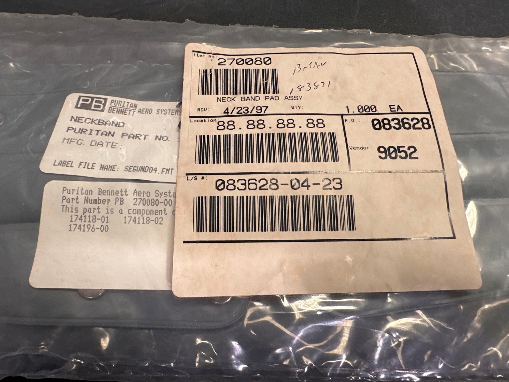 NEW OXYGEN HOSE 02C20T1-4-3000, C166005-0505 & MASK STRAPS 211006