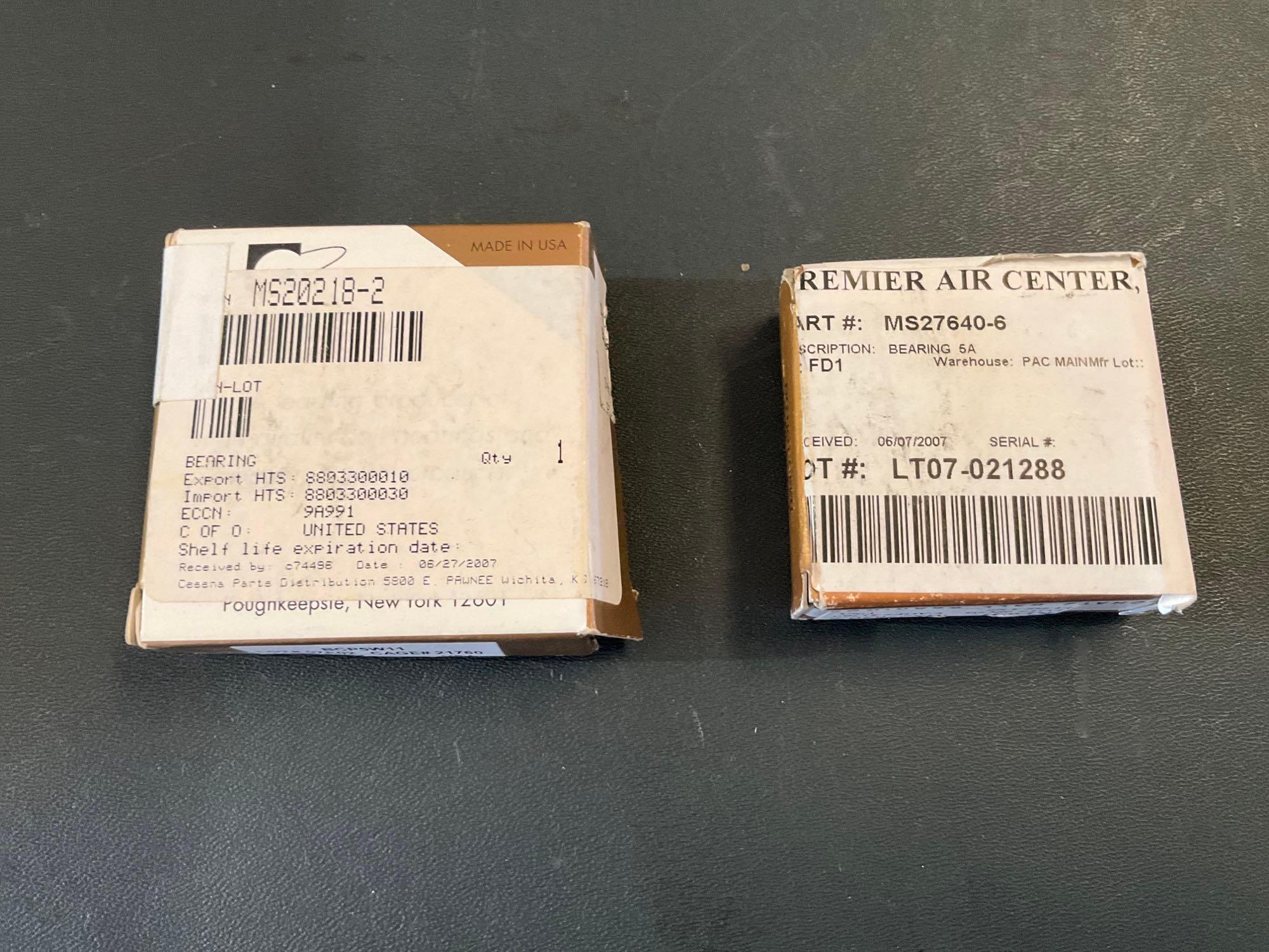 NEW BEARINGS MOST WITH CESSNA CERTS KRJUDSB032, MS27640-6, NTA411, MS14102-10, MS20218-2, B34, B96,