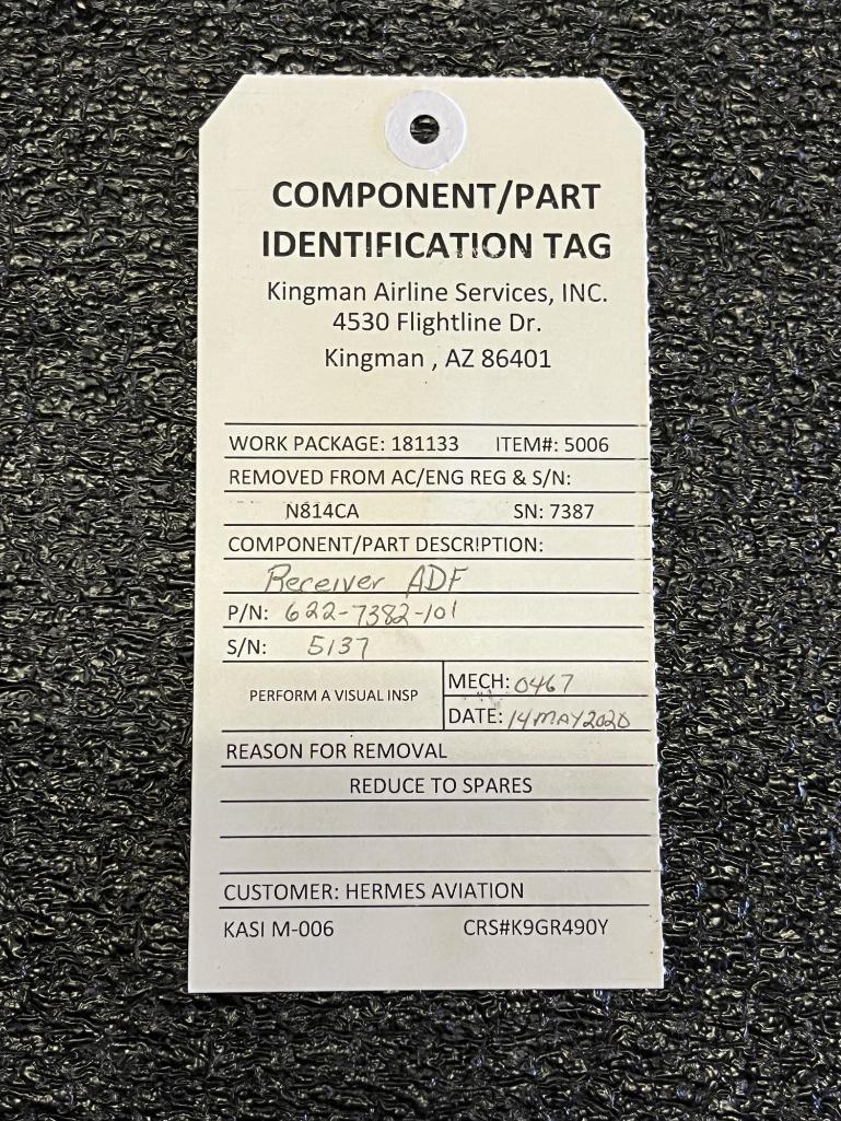 COLLINS ADF-462 ADF RECEIVERS 622-7382-101