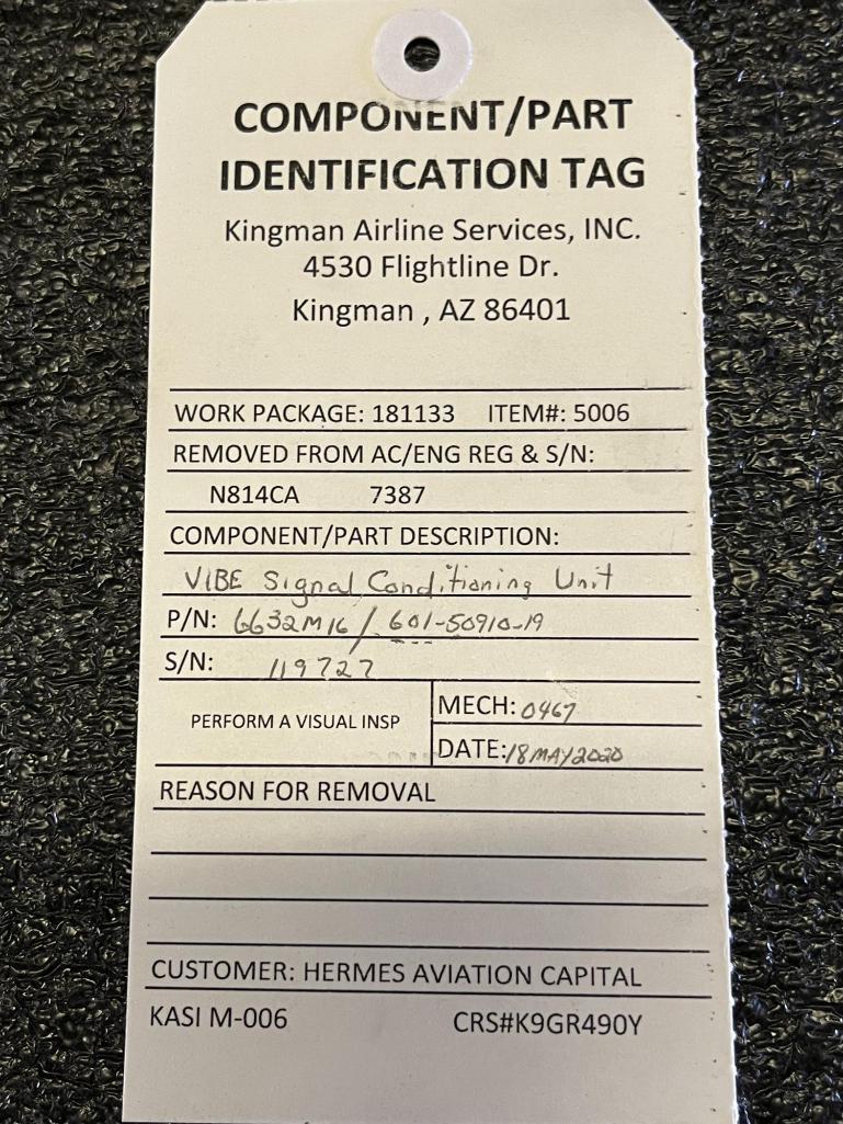 HONEYWELL APU ELECTRONIC CONTROL UNIT (1) 2118800-2 & ENDEVCO VIBRATION SIGNAL CONDITIONING UNIT (1)