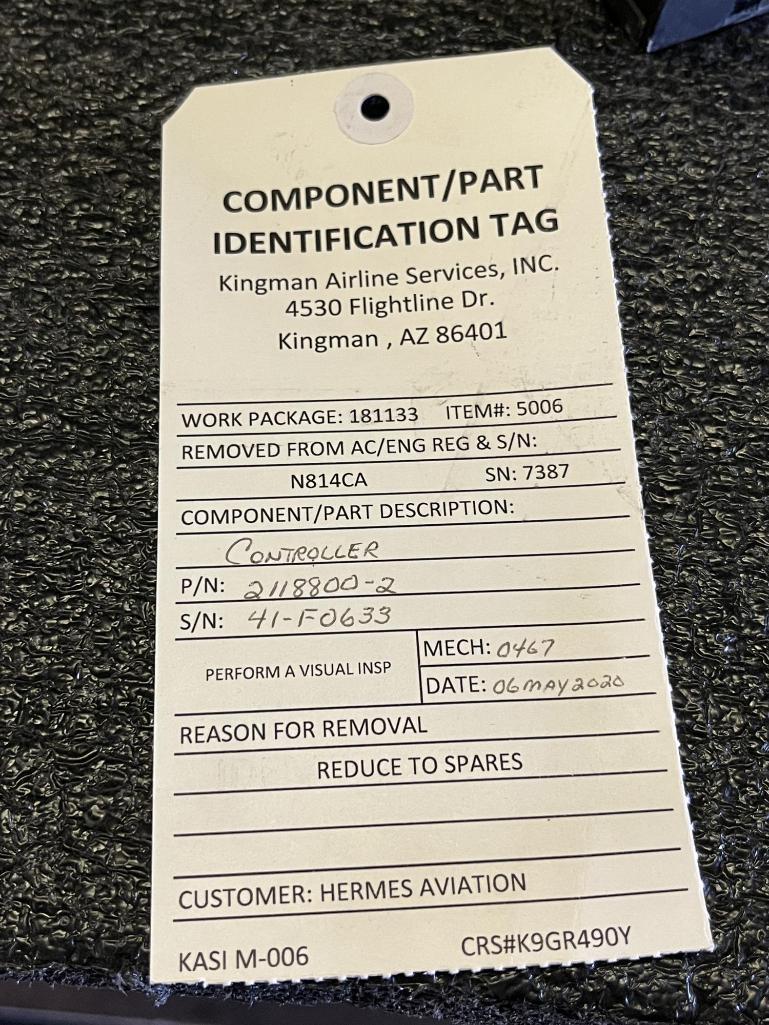 HONEYWELL APU ELECTRONIC CONTROL UNIT (1) 2118800-2 & ENDEVCO VIBRATION SIGNAL CONDITIONING UNIT (1)