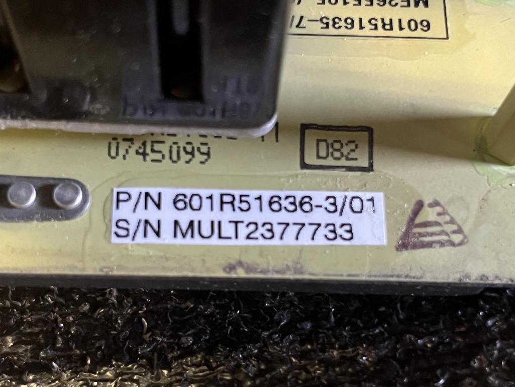 CONTROL PANELS (1) 601R51463-13, (1) 601R51162-27, (1) 601R51086-23, (1) 601R51201-1, (1)