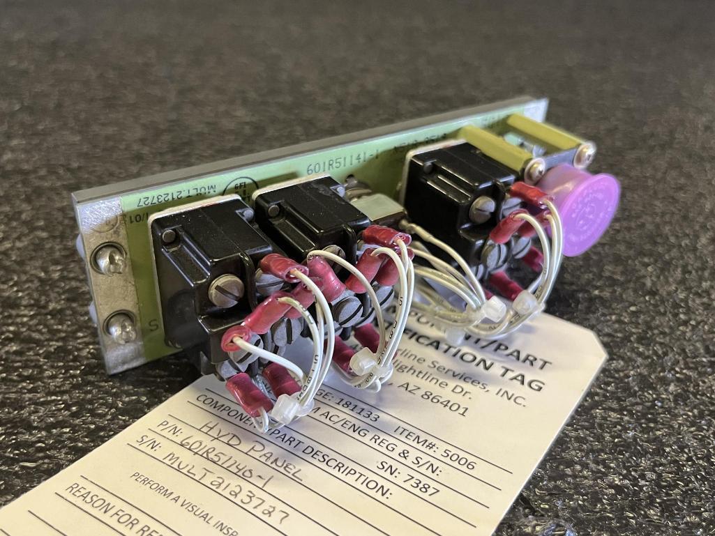 CONTROL PANELS (1) 601R51463-13, (1) 601R51162-27, (1) 601R51086-23, (1) 601R51201-1, (1)