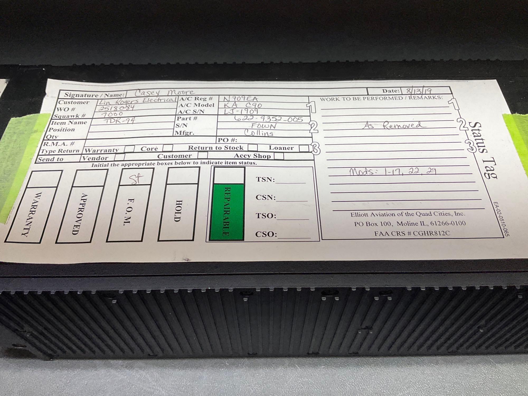 COLLINS TDR-94 TRANSPONDERS 622-9352-005 & -006 (ALL WITH REMOVAL TAGS)