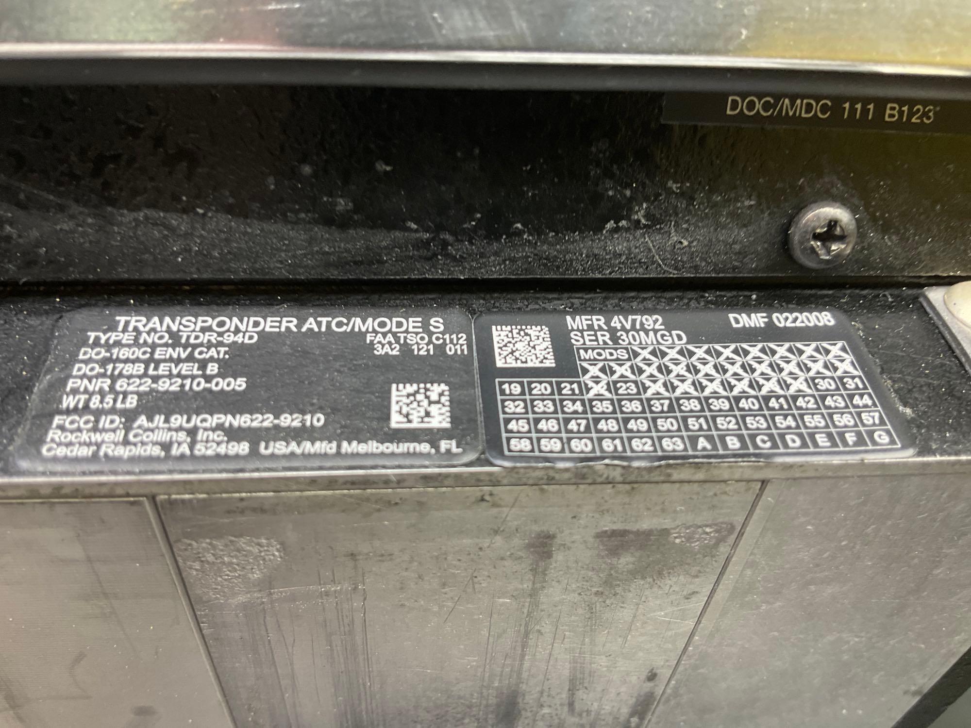 (LOT) COLLINS TDR-94D TRANSPONDERS 622-9210-005