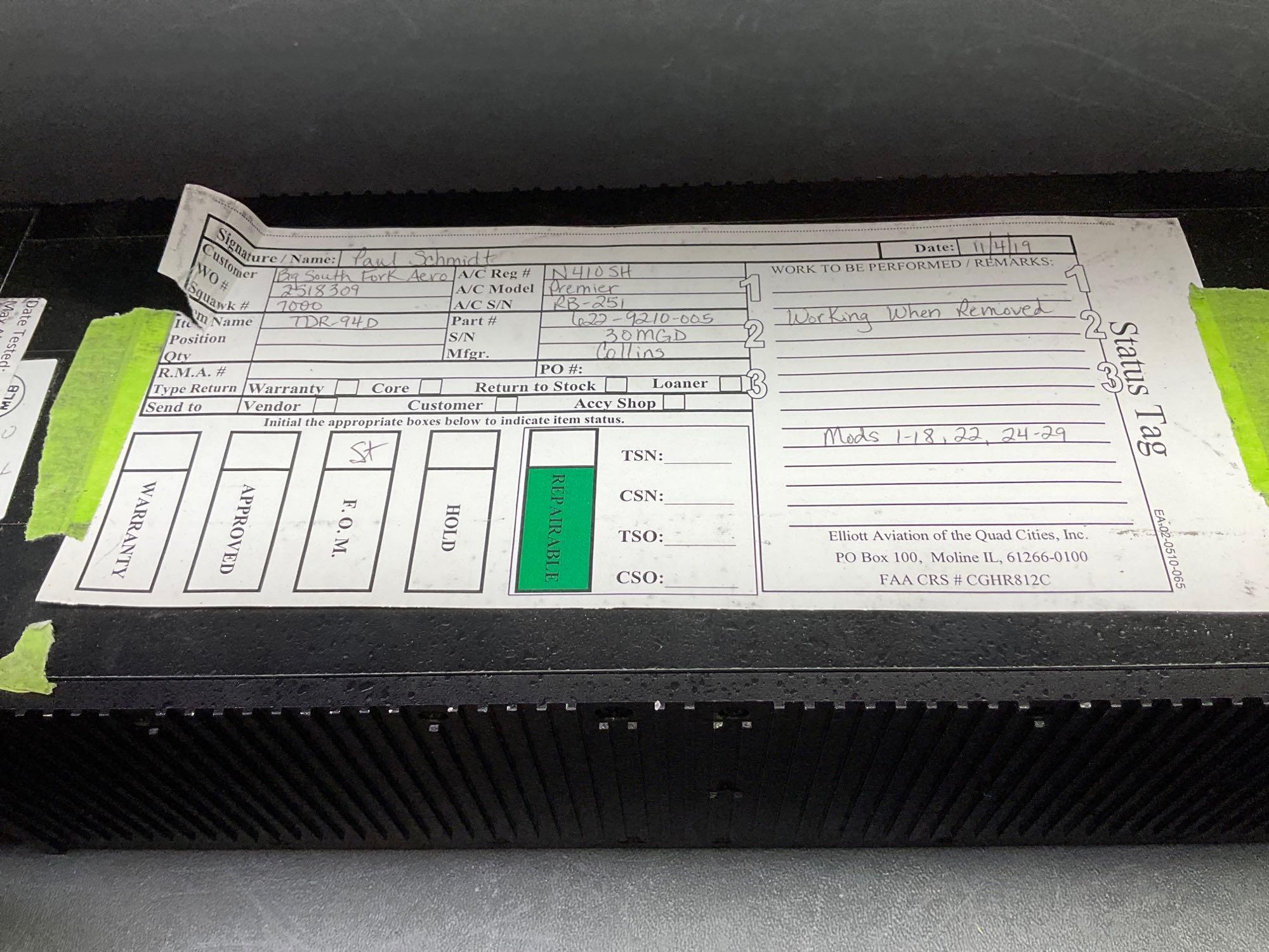 (LOT) COLLINS TDR-94D TRANSPONDERS 622-9210-005