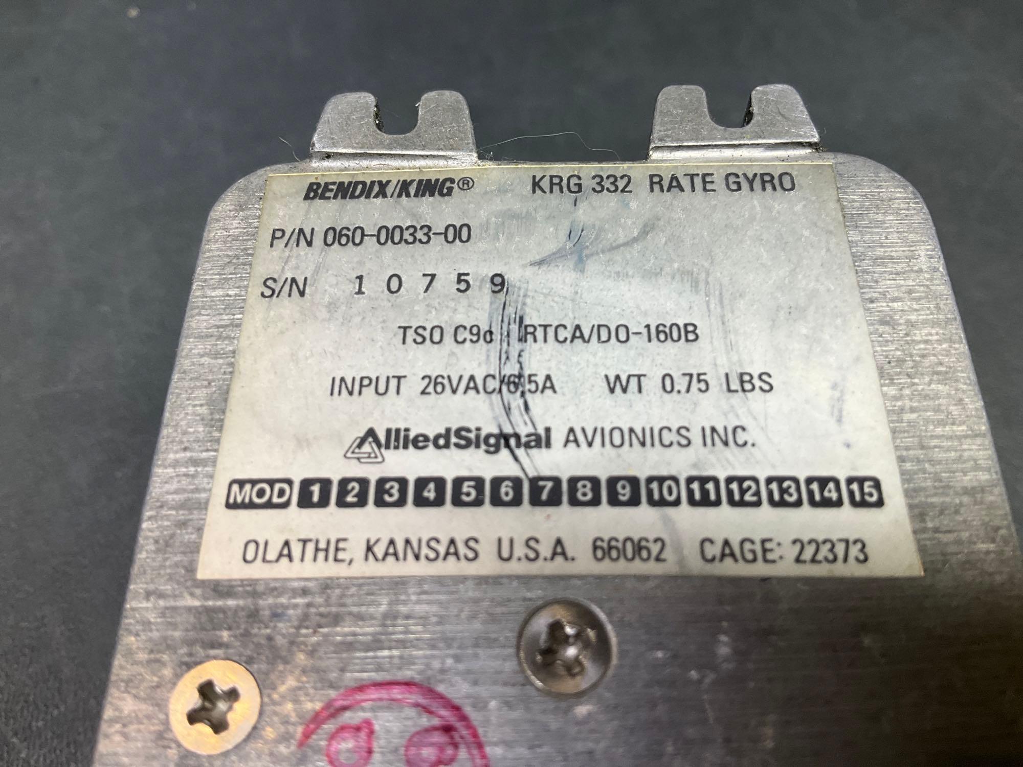 KING KRG-332 RATE GYRO 060-0033-00 & COLUMBIA ACCELEROMETER 229-0324-020-N