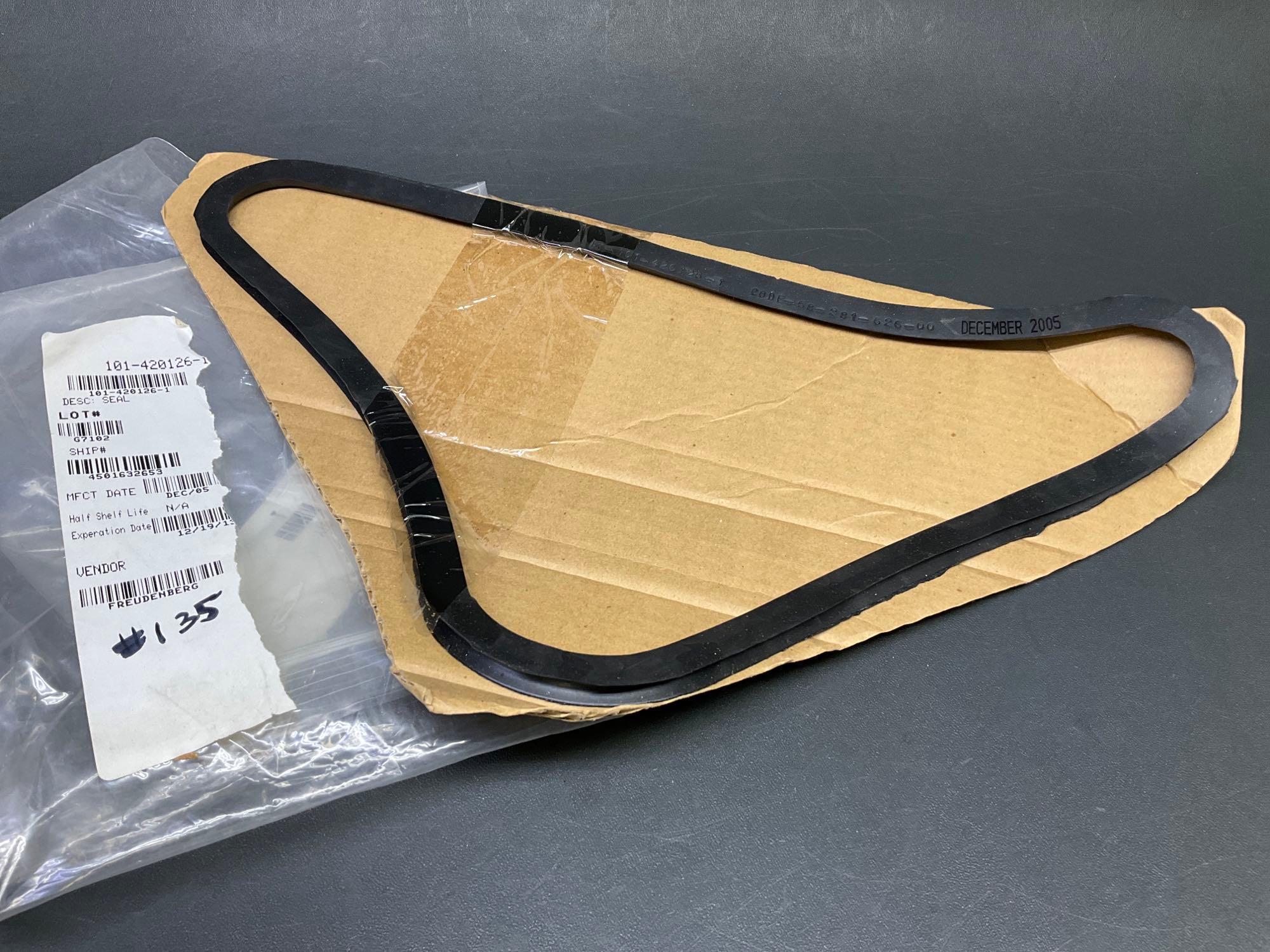 NEW KING AIR WING WINDOW SEAL 101-420126-1, COWL SEAL 101-910049-100, PLACARDS AND P-BARON BULKHEAD