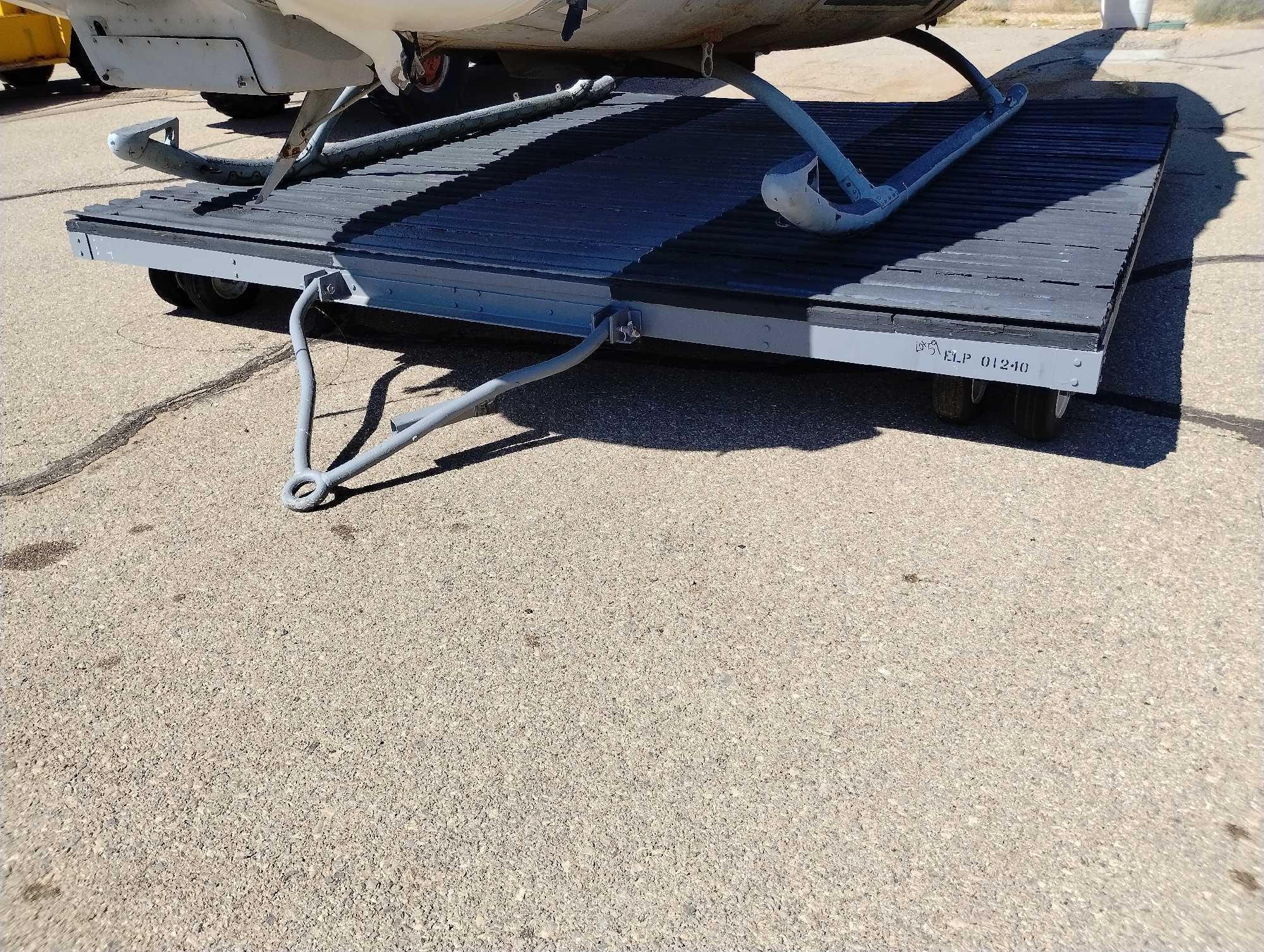 HELICOPTER TRANSPORT PAD 12FTx12FT (DISASSEMBLES FOR TRANSPORT) (SOME TIRES ARE FLAT / DRY ROT)