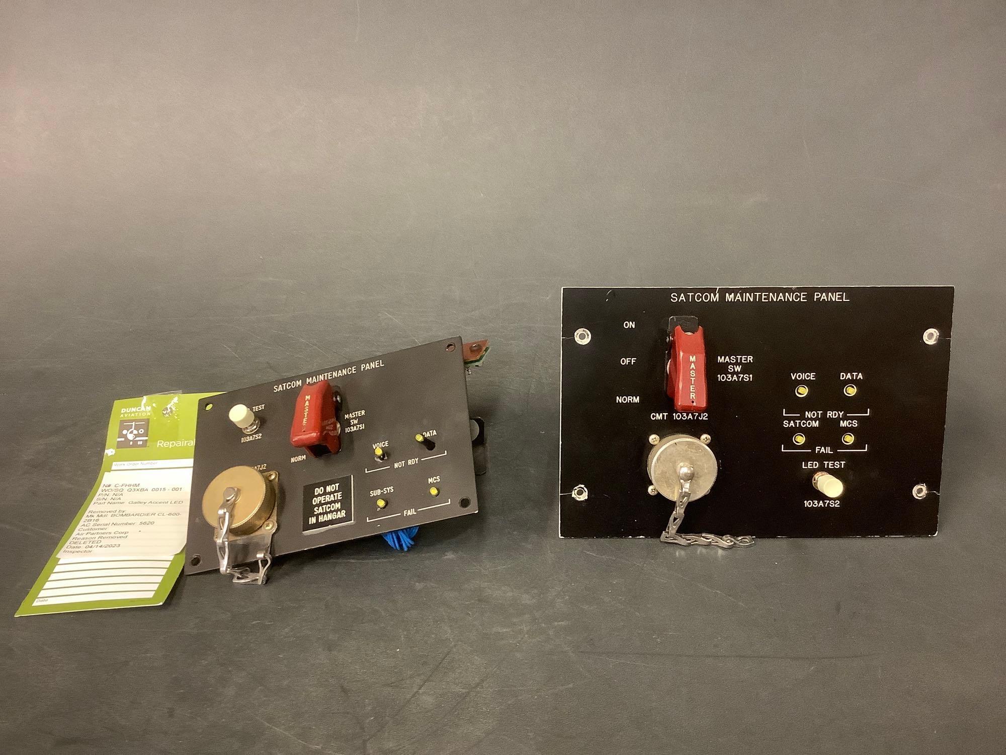 CHALLENGER SATCOM MAINTENANCE PANELS