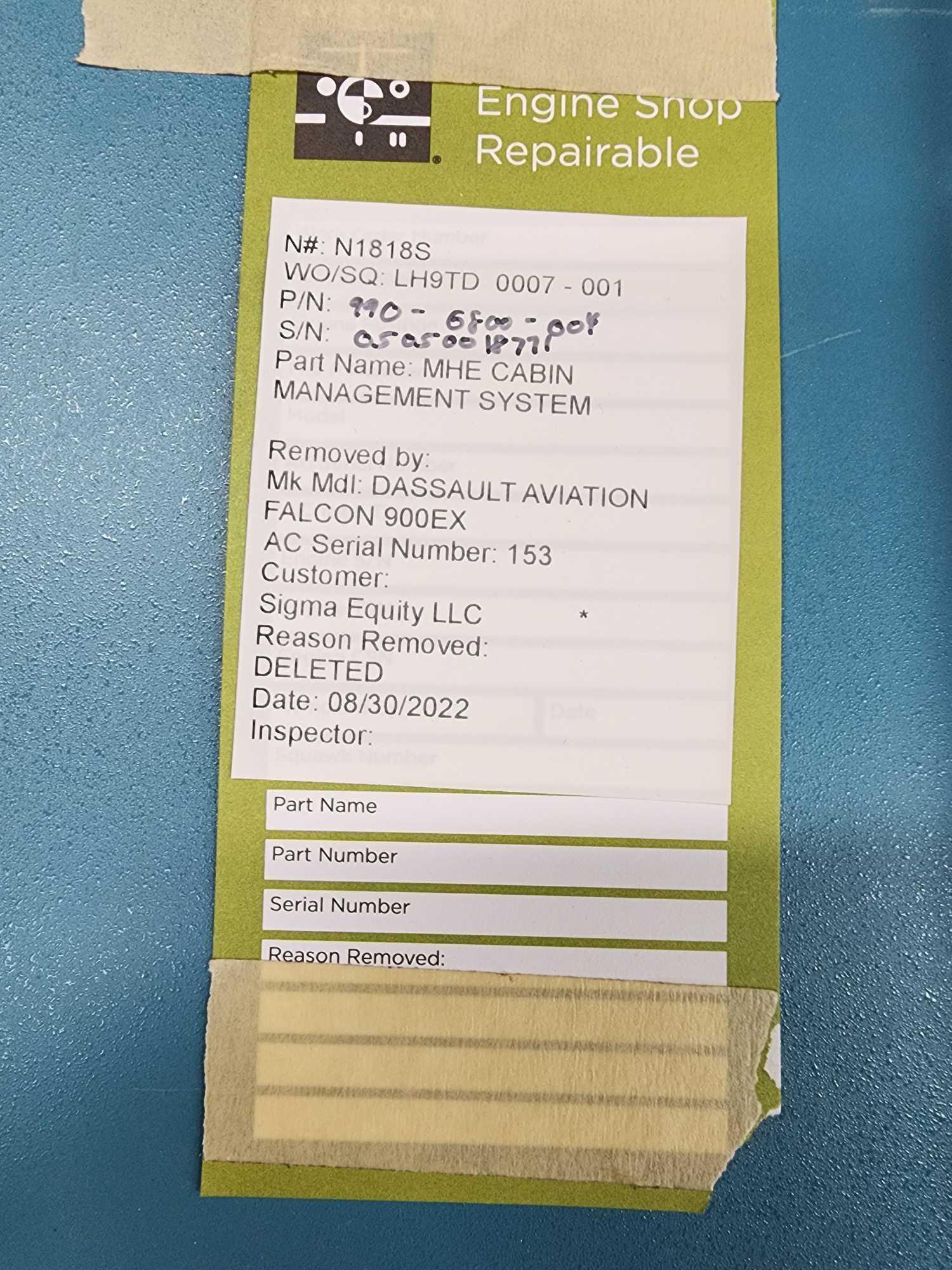 (LOT) AVIONICS REMOVED FROM FALCON 900/2000