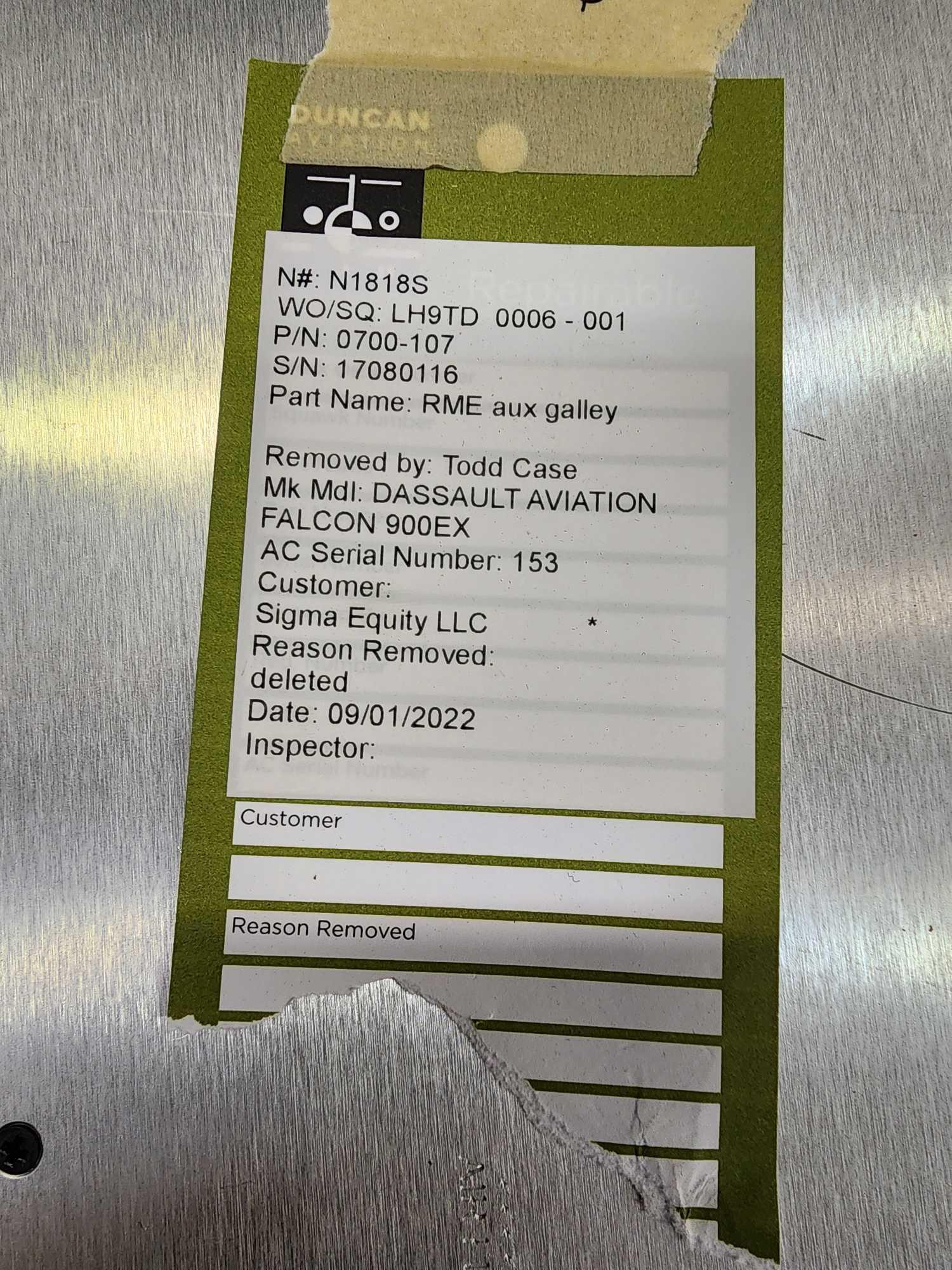 (LOT) AVIONICS REMOVED FROM FALCON 900/2000