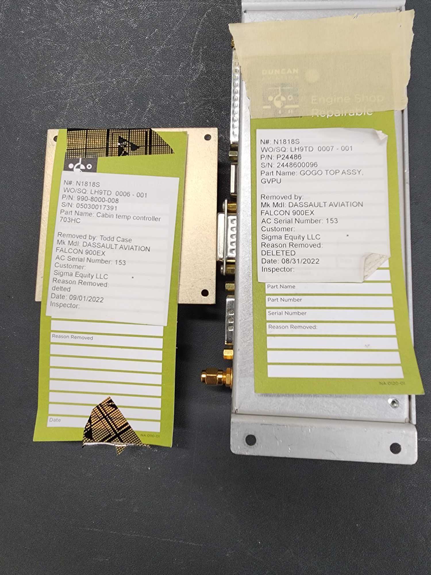 (LOT) AVIONICS REMOVED FROM FALCON 900/2000