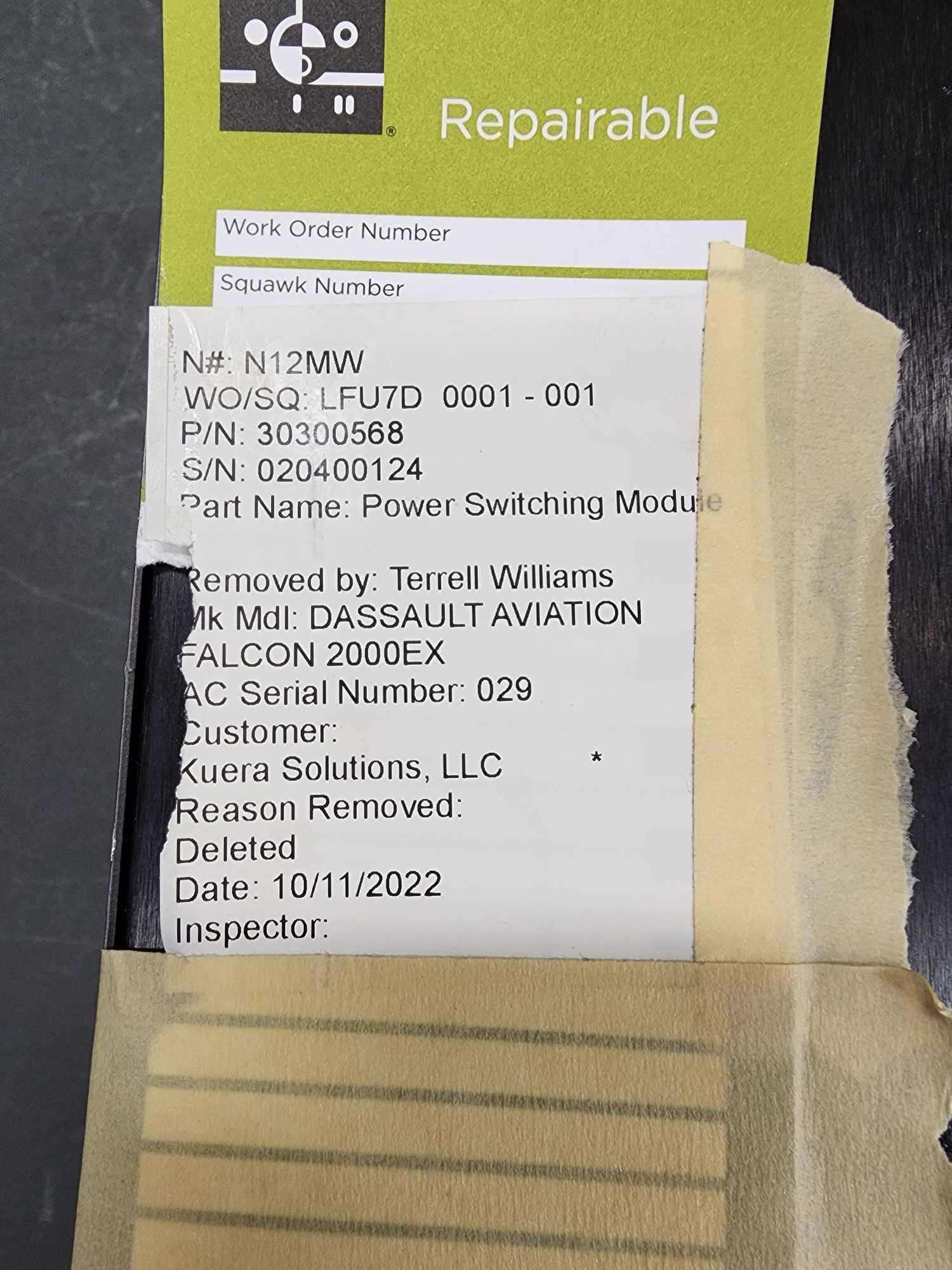 (LOT) AVIONICS REMOVED FROM FALCON 900/2000