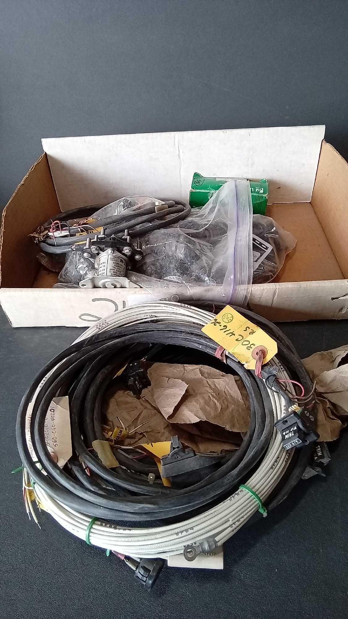 BOXES OF POWER SUPPLIES, NEW RELAYS, CINCH CONNECTORS & ELECTRICAL EXPENDABLES