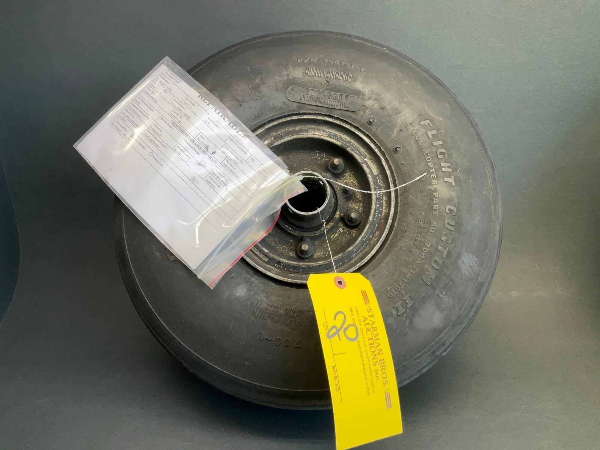 NOSE WHEEL ASSYS C20525000, A20217-121 (2 REMOVED FOR INSPECTION, 1 NO PAPERWORK)