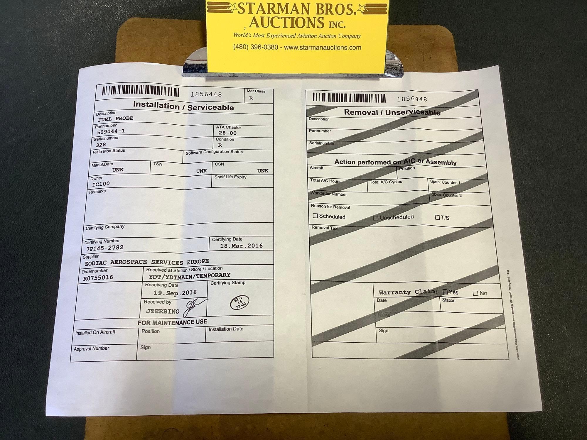 FUEL QTY PROBES 509044-1 (1 NEW & 1 REPAIRED)