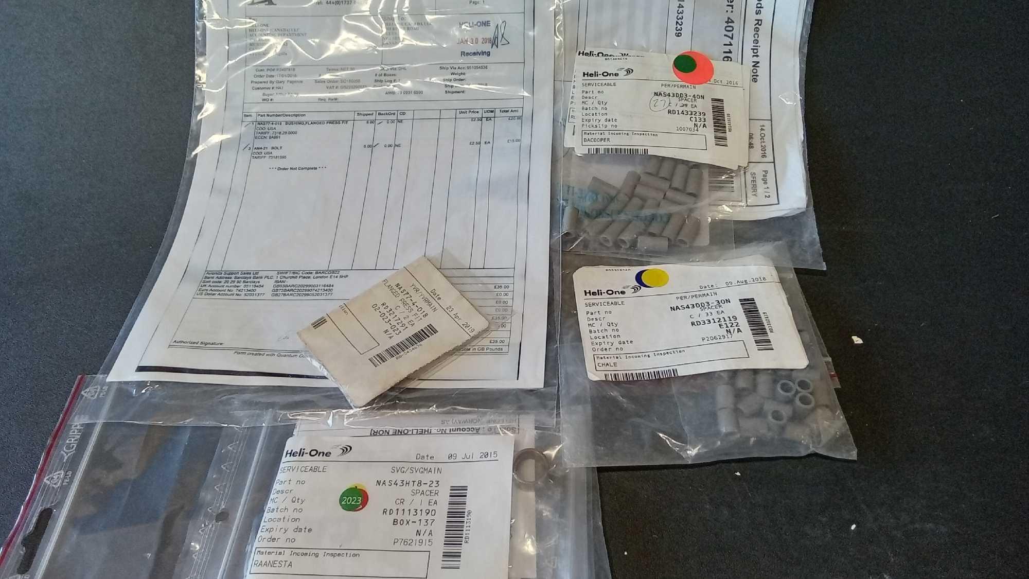 BOXES OF OF NEW NAS SPACERS & BUSHINGS