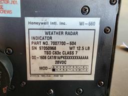 HONEYWELL WI-660 RADAR INDICATOR 7007700-604 (REPAIRED)