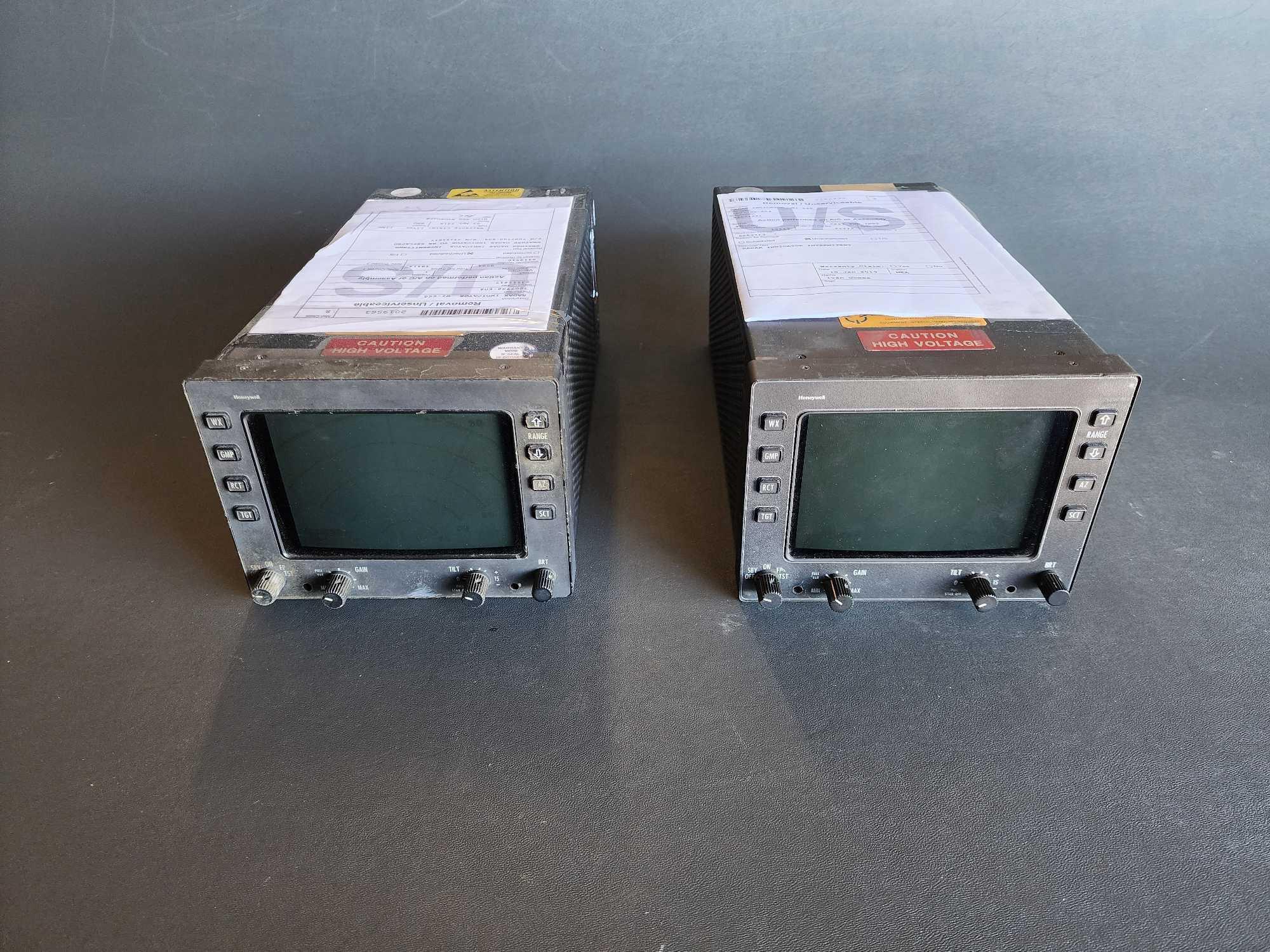 HONEYWELL WI-660 RADAR INDICATORS 7007700-604 (BOTH NEED REPAIR)