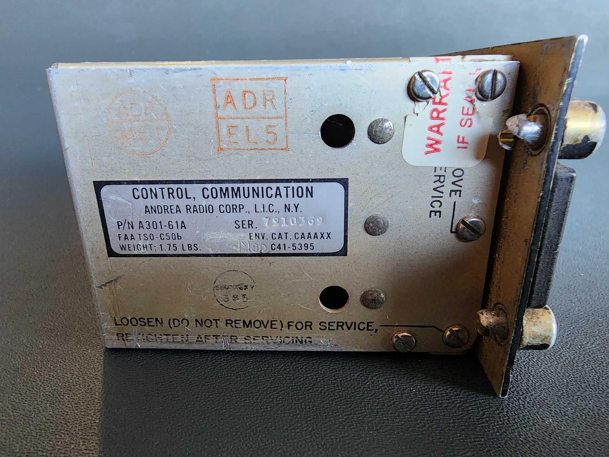 AUDIO PANEL A301-61A (REMOVED FOR REPAIR)