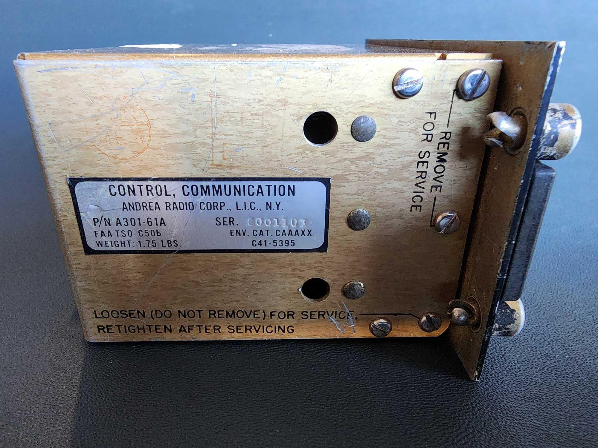 AUDIO PANEL A301-61A (REMOVED FOR REPAIR)