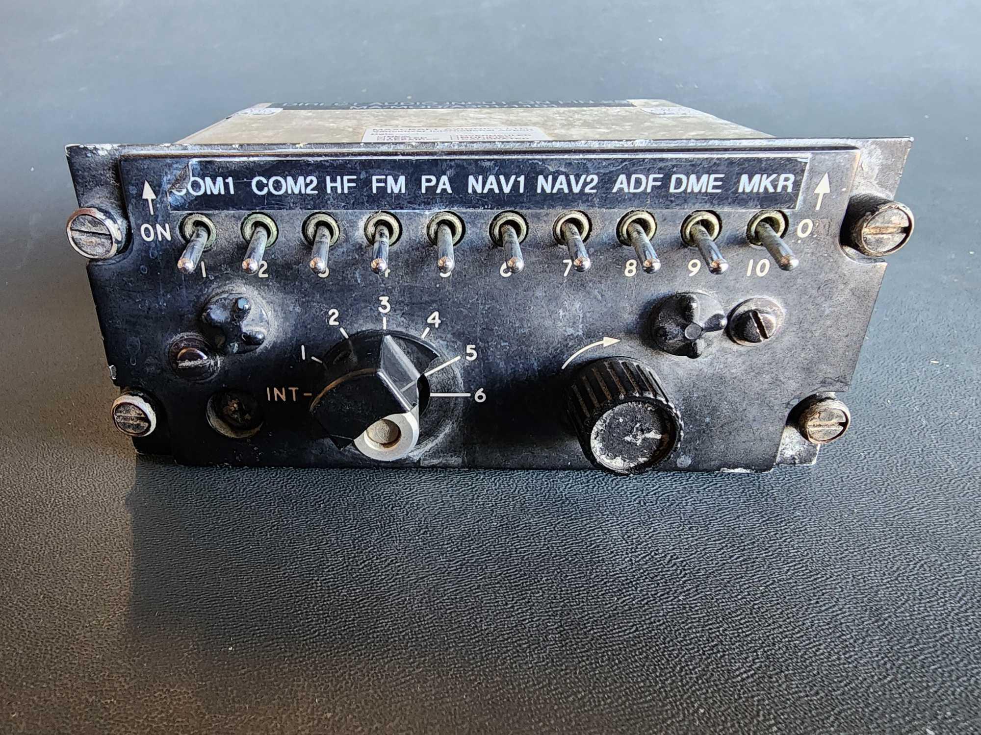 AUDIO PANEL A301-61A (REMOVED FOR REPAIR)