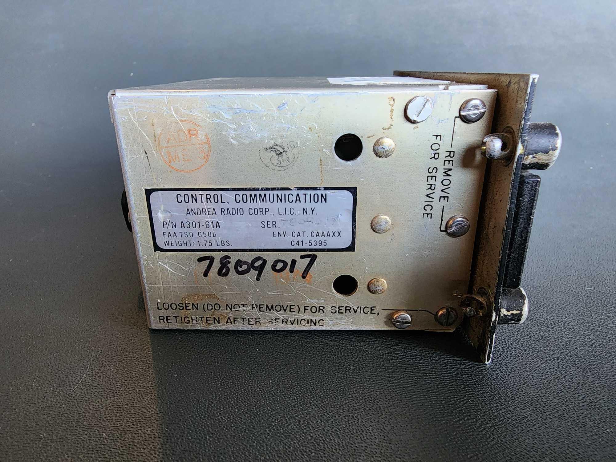 AUDIO PANEL A301-61A (REMOVED FOR REPAIR)