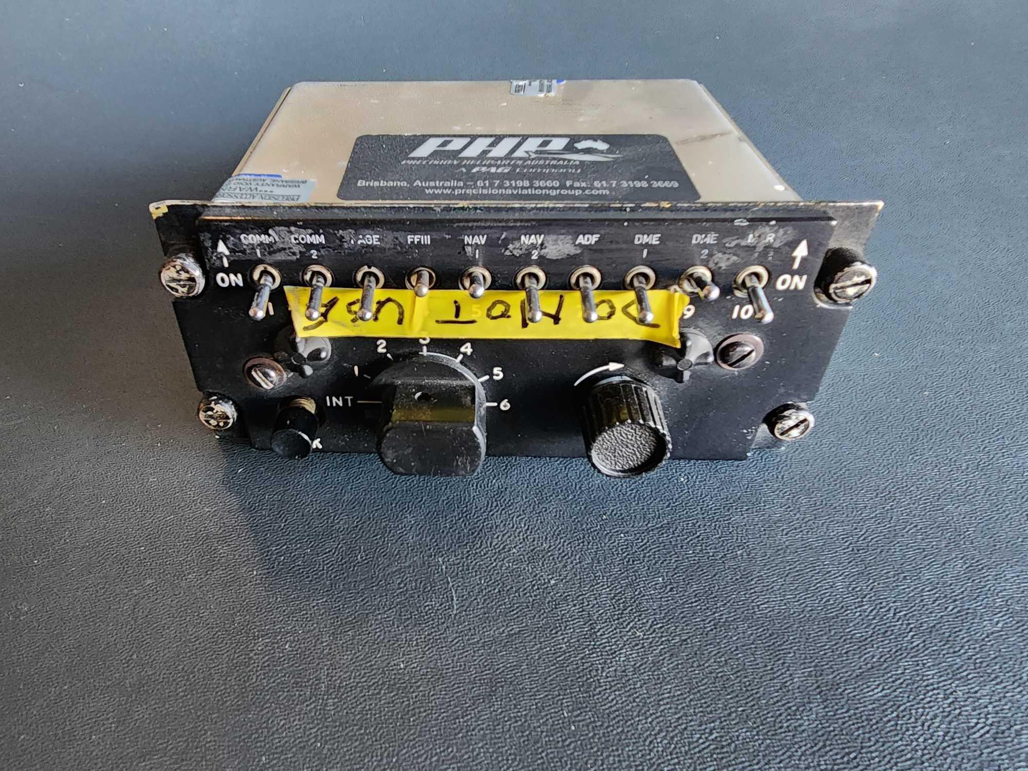AUDIO PANEL A301-61A (REMOVED FOR REPAIR)