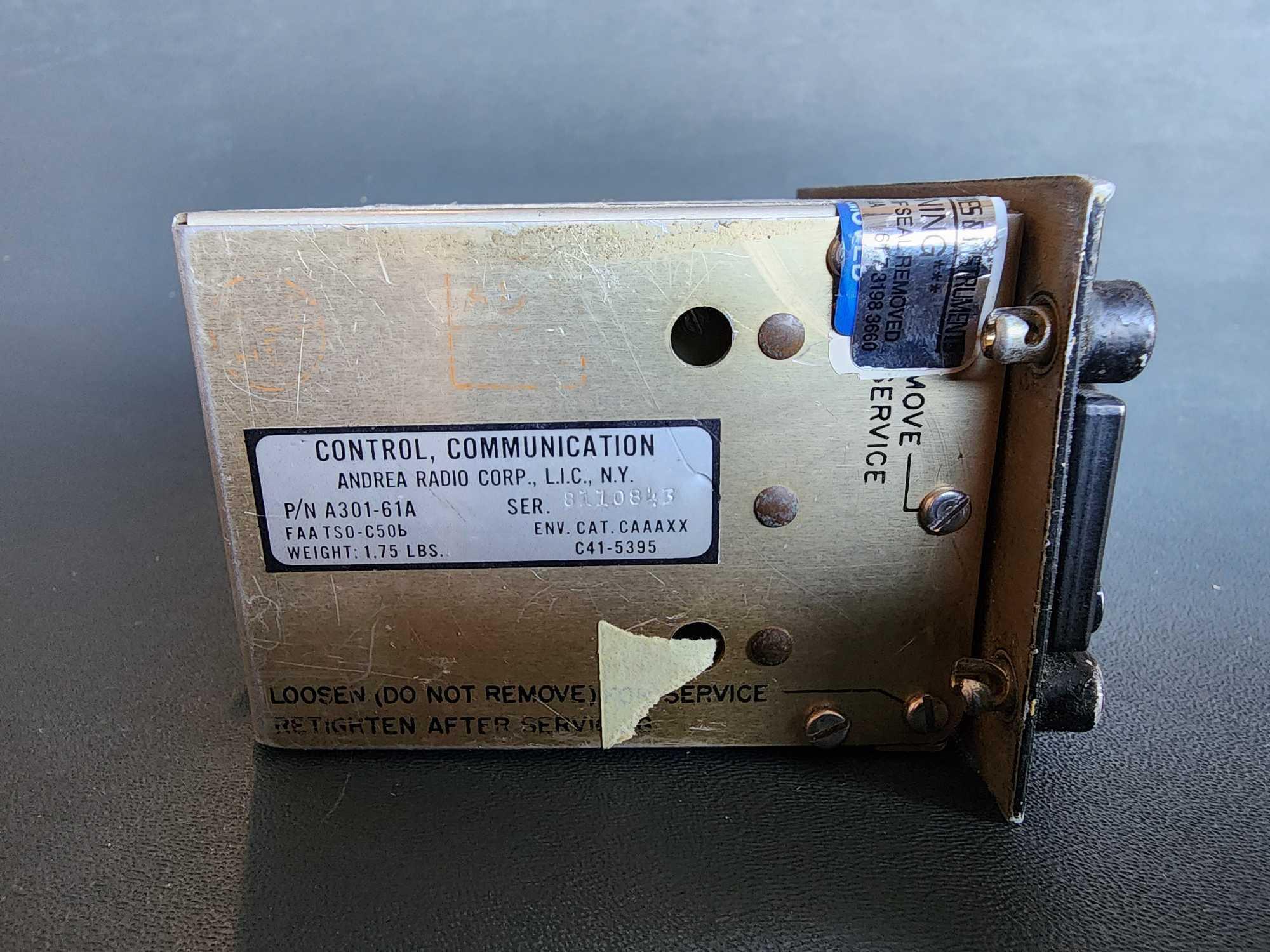 AUDIO PANEL A301-61A (REMOVED FOR REPAIR)