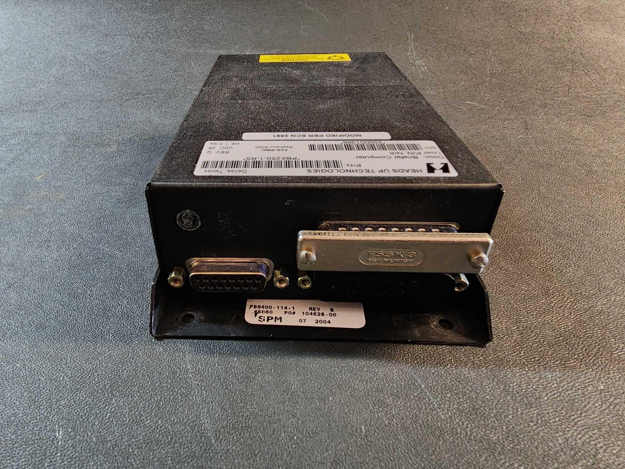 HEADS UP BRIEFER COMPUTER PBS250-1-R5 (MODIFIED) & BRIEFER CONTROLLER PBS250-2-B5 (REPAIRED)
