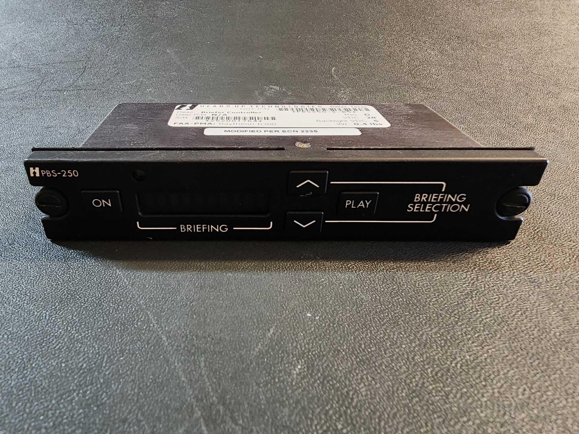 HEADS UP BRIEFER COMPUTER PBS250-1-R5 (MODIFIED) & BRIEFER CONTROLLER PBS250-2-B5 (REPAIRED)