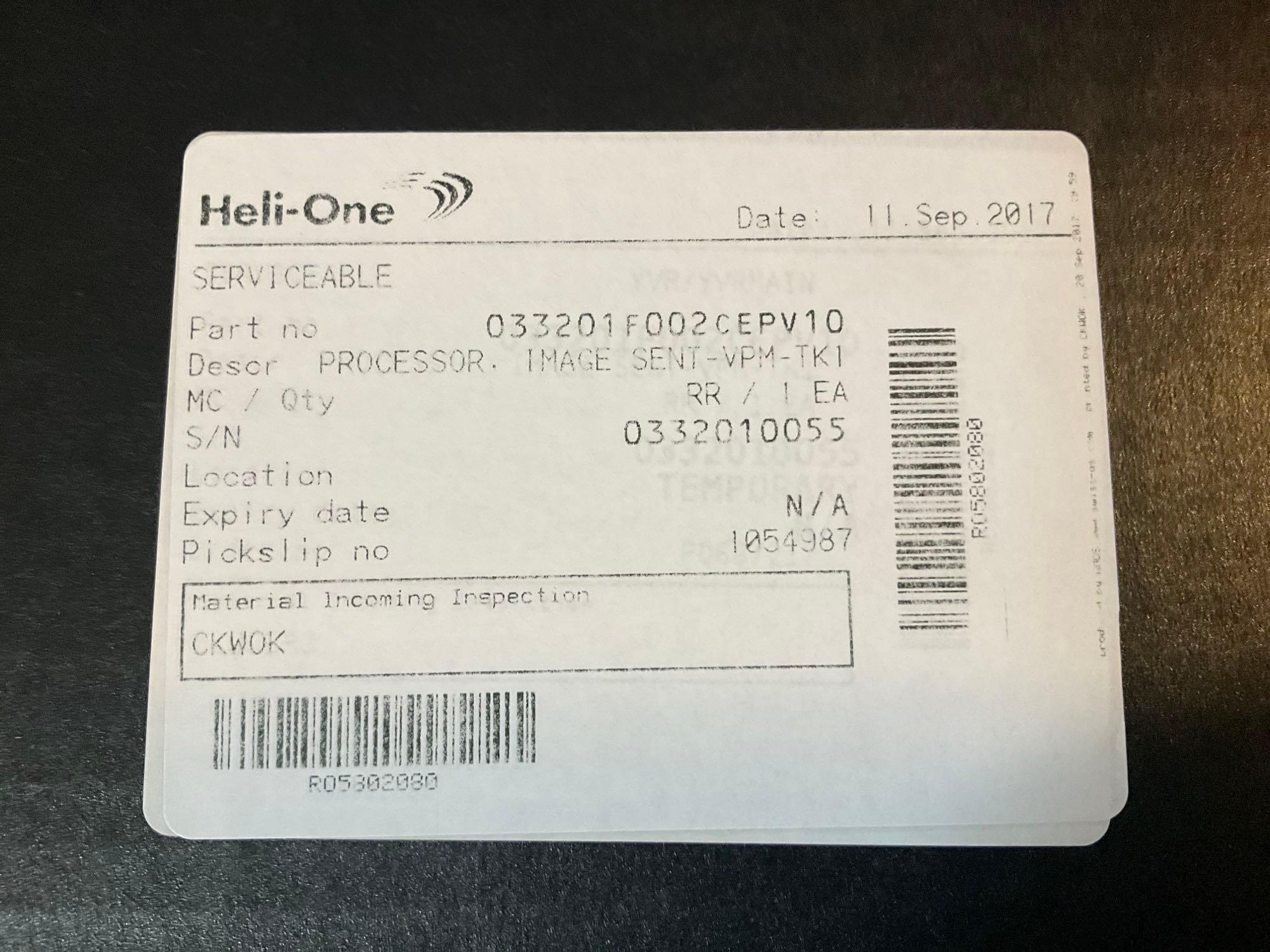 NEW TK-1 PROCESSORS 033201-F002CEPV10