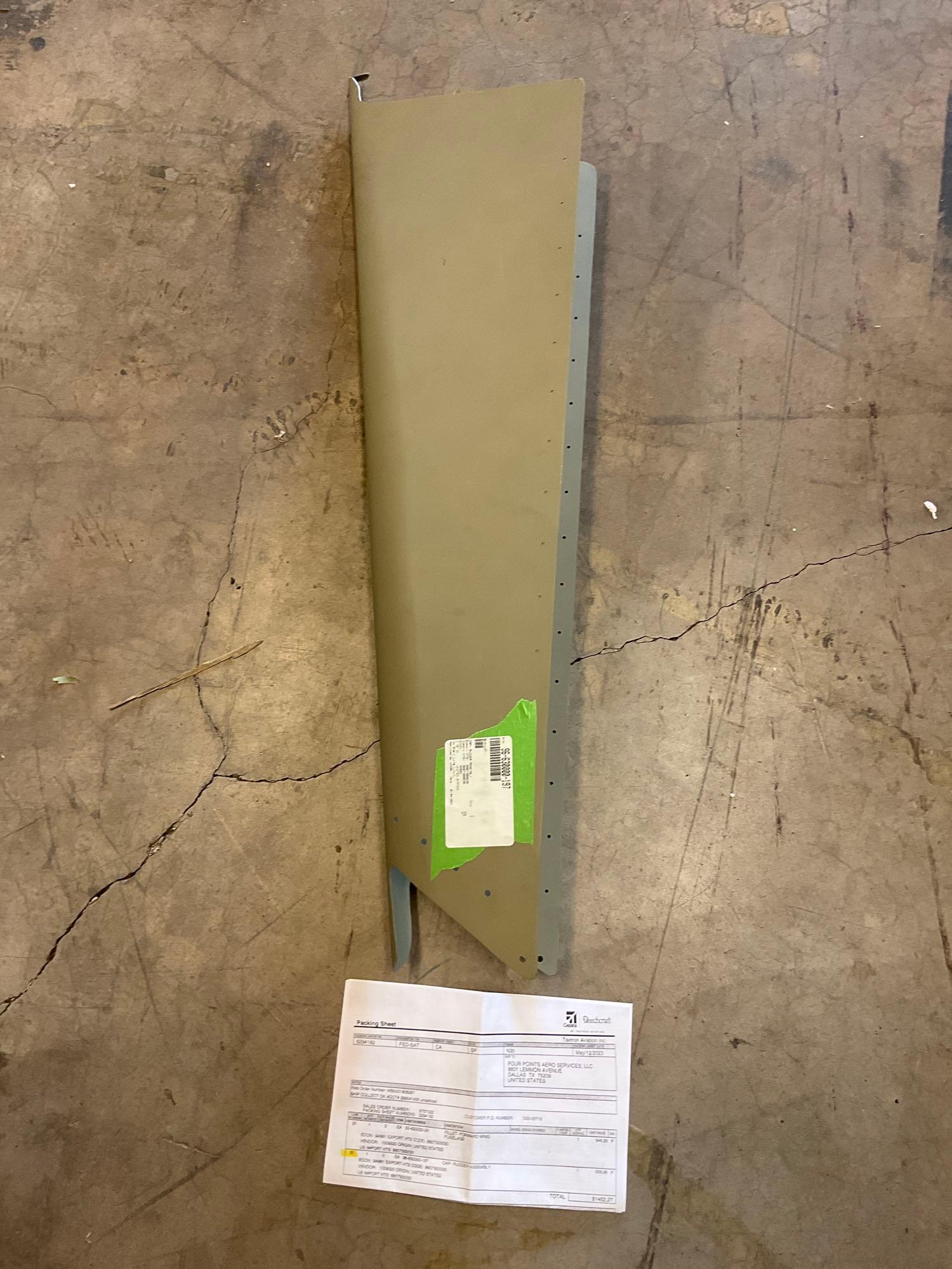 NEW BARON RUDDER CAP 96-630000-197 & KING AIR STATION 2 FUSELAGE FRAME 97-440026-31