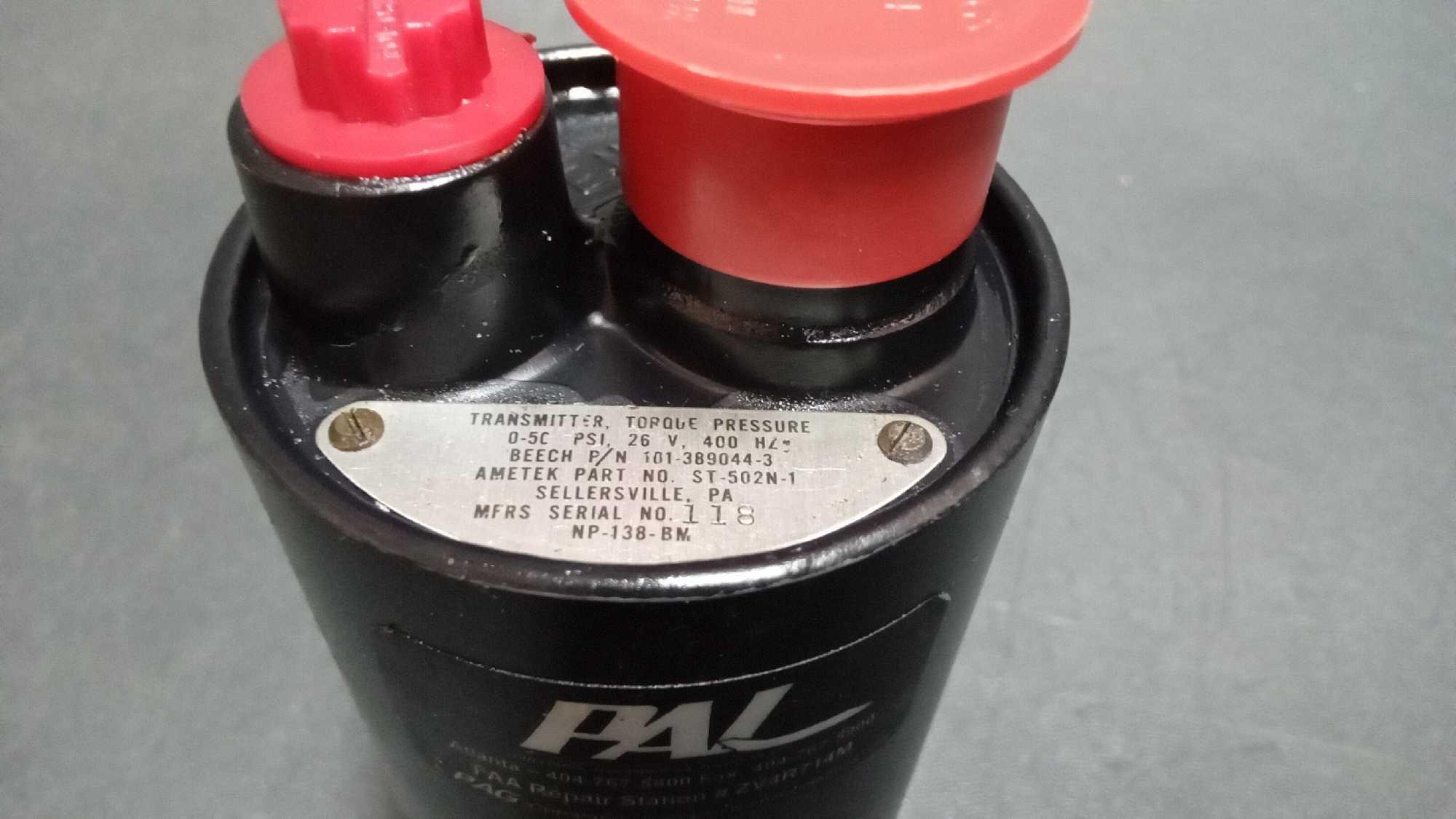 KING AIR TORQUE PRESSURE TRANSMITTERS 101-389044-3, ATL# ST-502N-1 (BOTH ARE OVERHAULED)