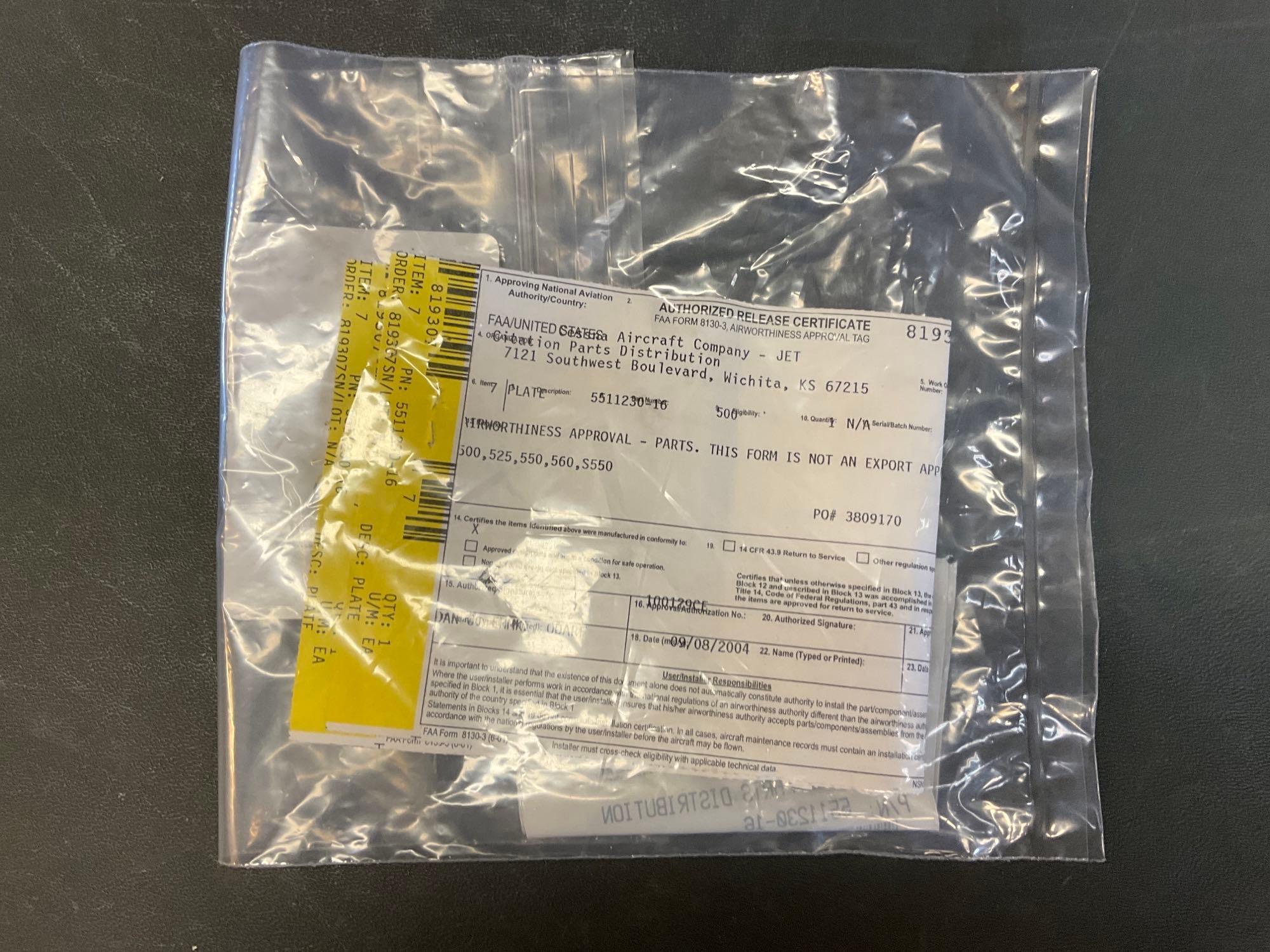 (LOT) NEW SWITCH, SPRING & EXPENDABLES WITH CESSNA CERTS 1941-4, PC-261, 5538203-12, S3526-25-109,