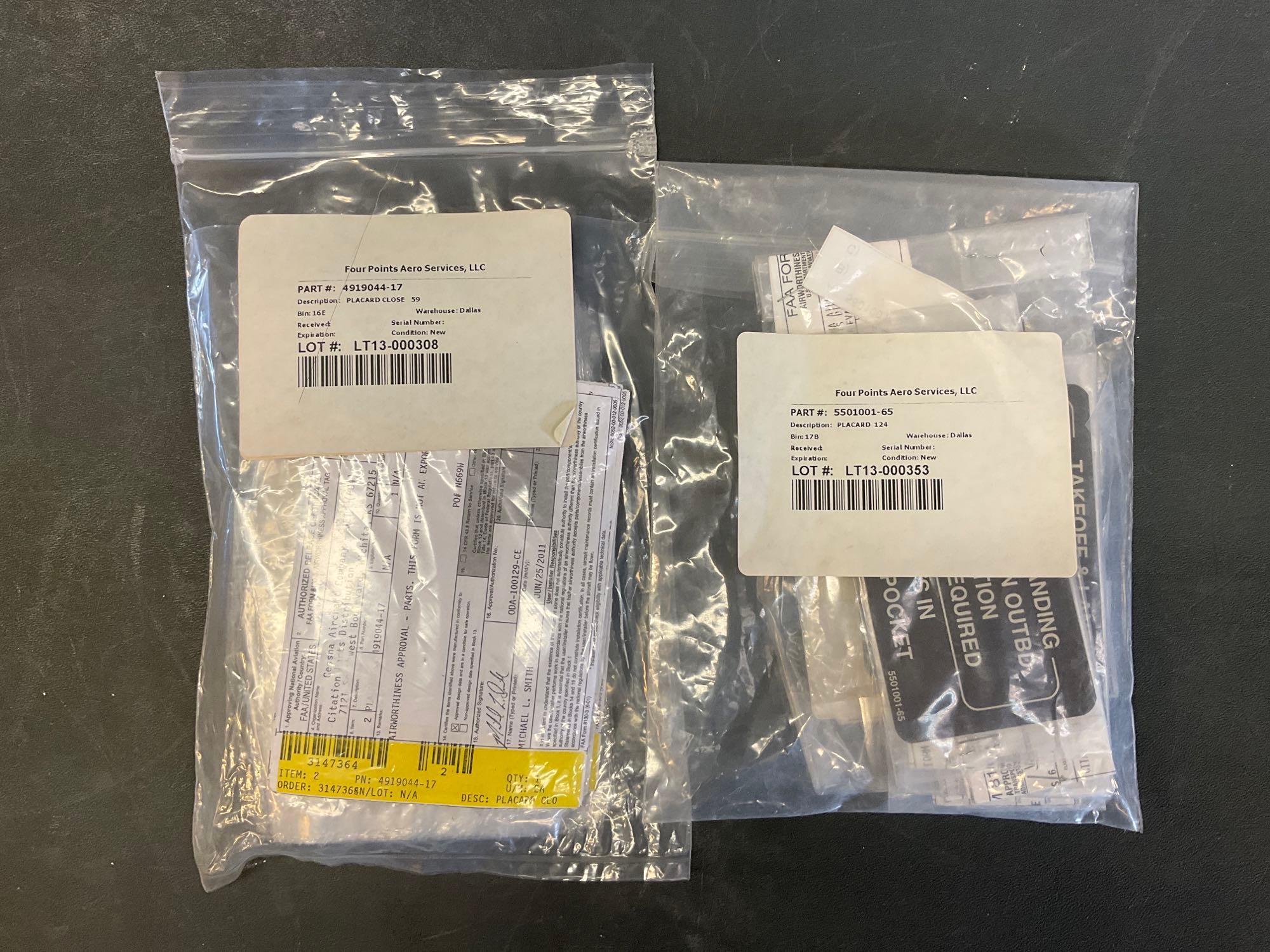 (LOT) NEW SWITCH, SPRING & EXPENDABLES WITH CESSNA CERTS 1941-4, PC-261, 5538203-12, S3526-25-109,
