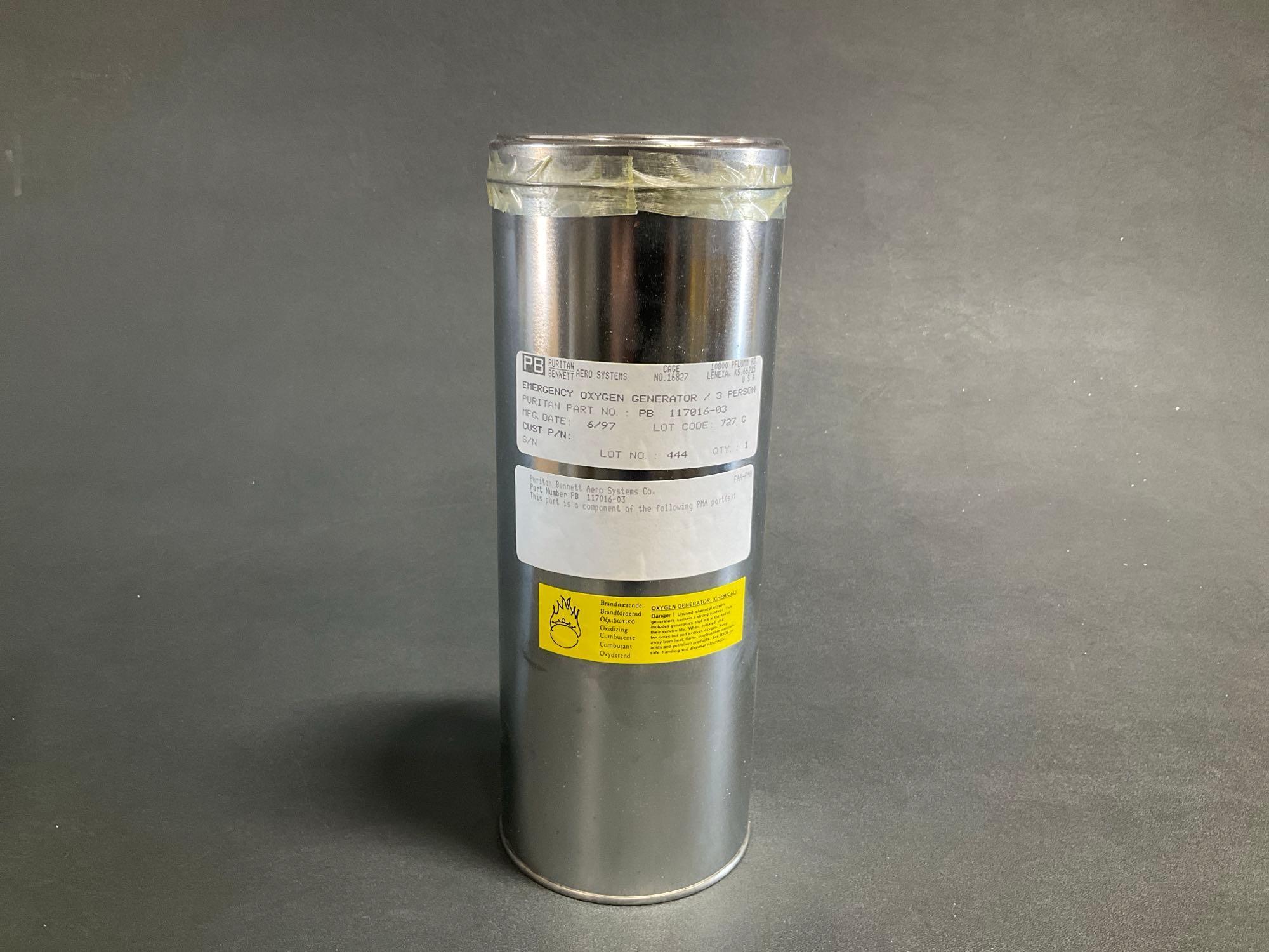 (LOT) LEARJET INVENTORY & OXYGEN INVENTORY