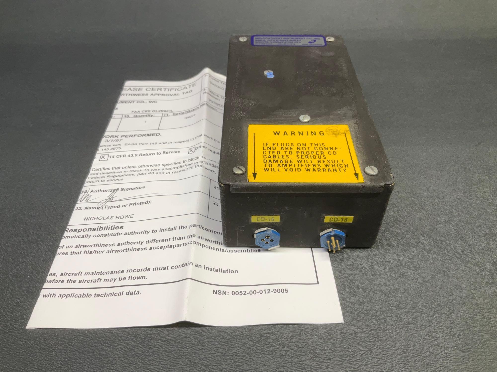 MITCHELL PITCH/TRIM AMPLIFIER 1C709-6 (REPAIRED) S/N 10627F
