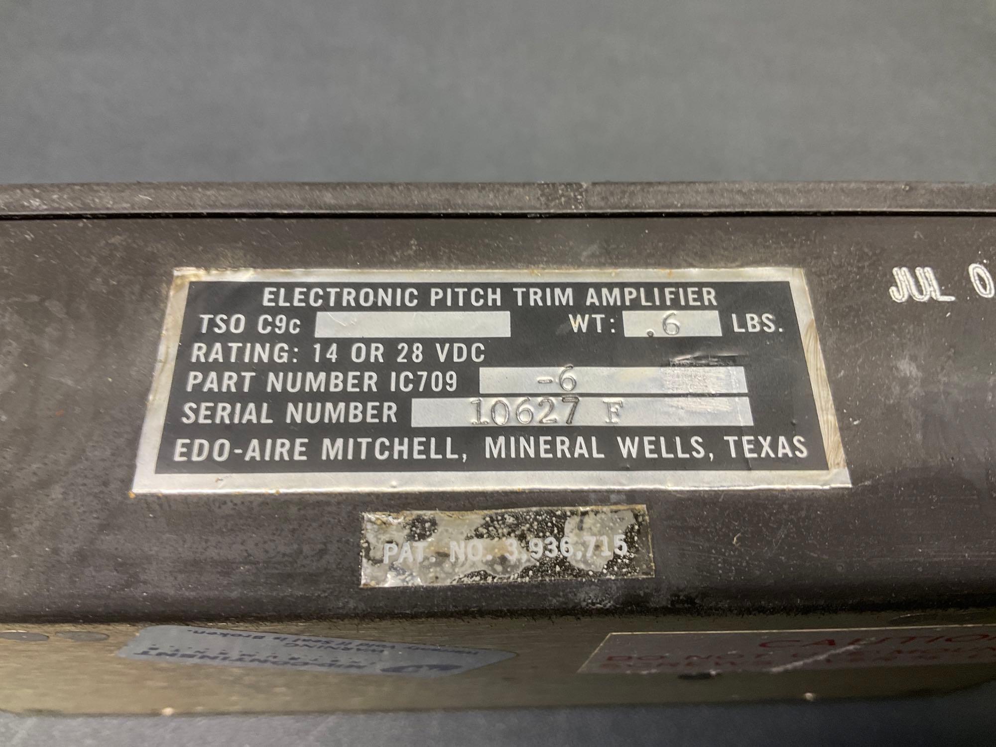 MITCHELL PITCH/TRIM AMPLIFIER 1C709-6 (REPAIRED) S/N 10627F