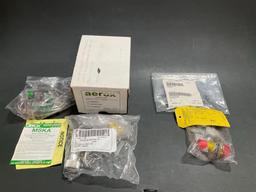 (LOT) AEROQUIP SERVICE PORT TB3005S4-80, PORTABLE OXYGEN REGULATOR & MASK