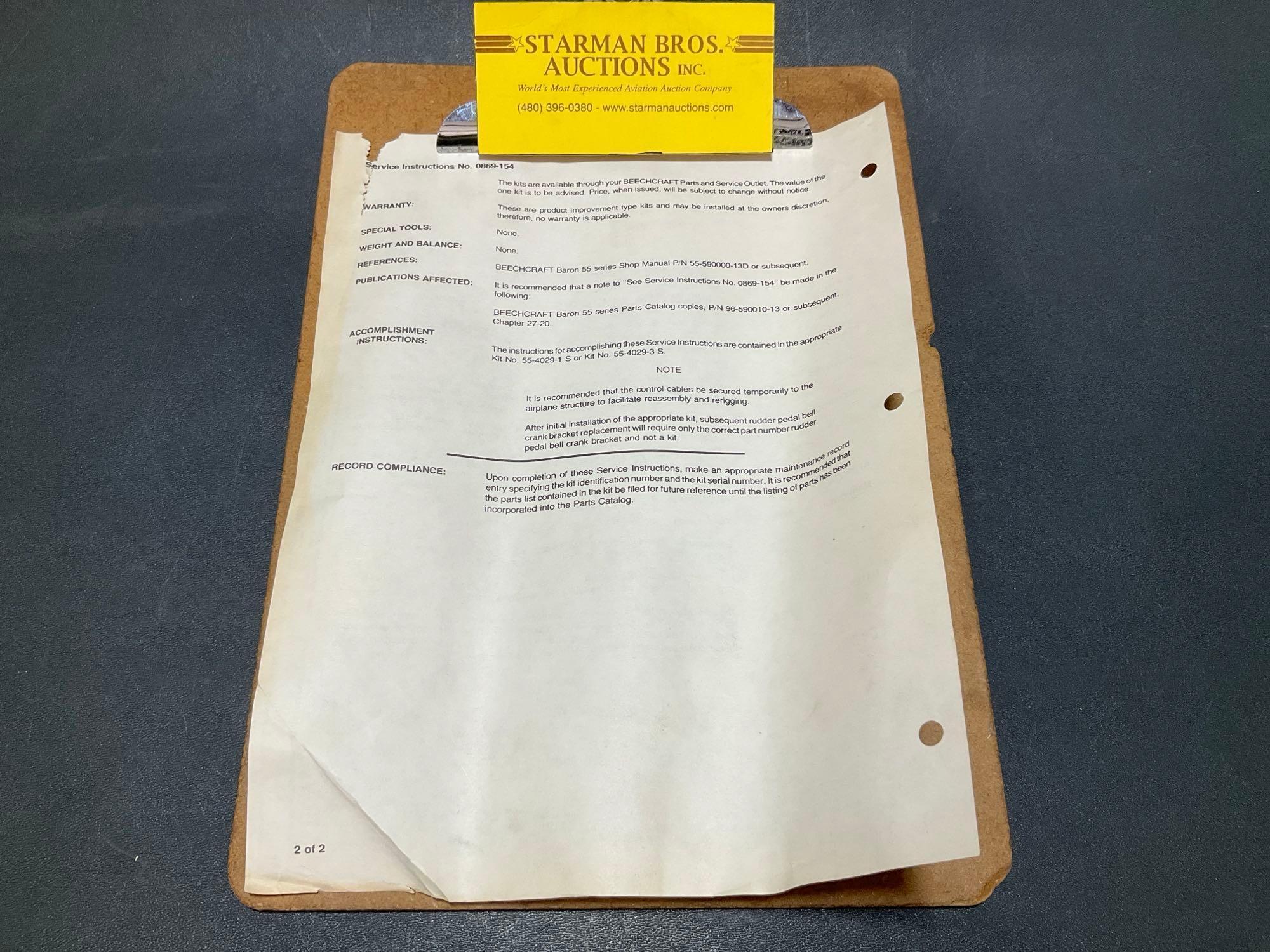 (LOT) BEECH 18 & BARON OPEN BOX KITS 18-910042-1, 55-4029-3 & BRACKET 90-530079-1