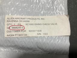SWING CHECK VALVE 6608295-3 (APPEARS NEW OR REPAIRED/NO PAPERWORK)